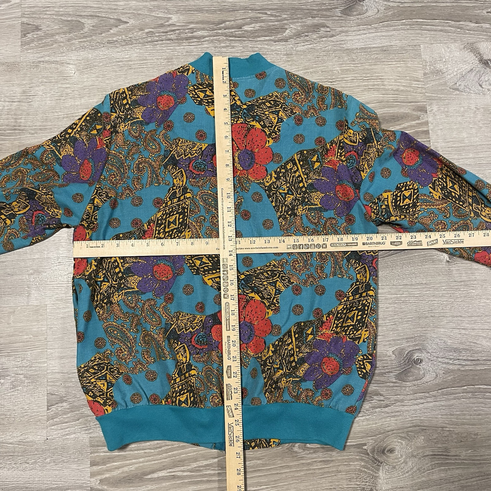 COLORFUL BLAIR BOUTIQUE ZIP UP LIGHTWEIGHT JACKET 1980&rsquo;S WOMENS M USA FLORAL