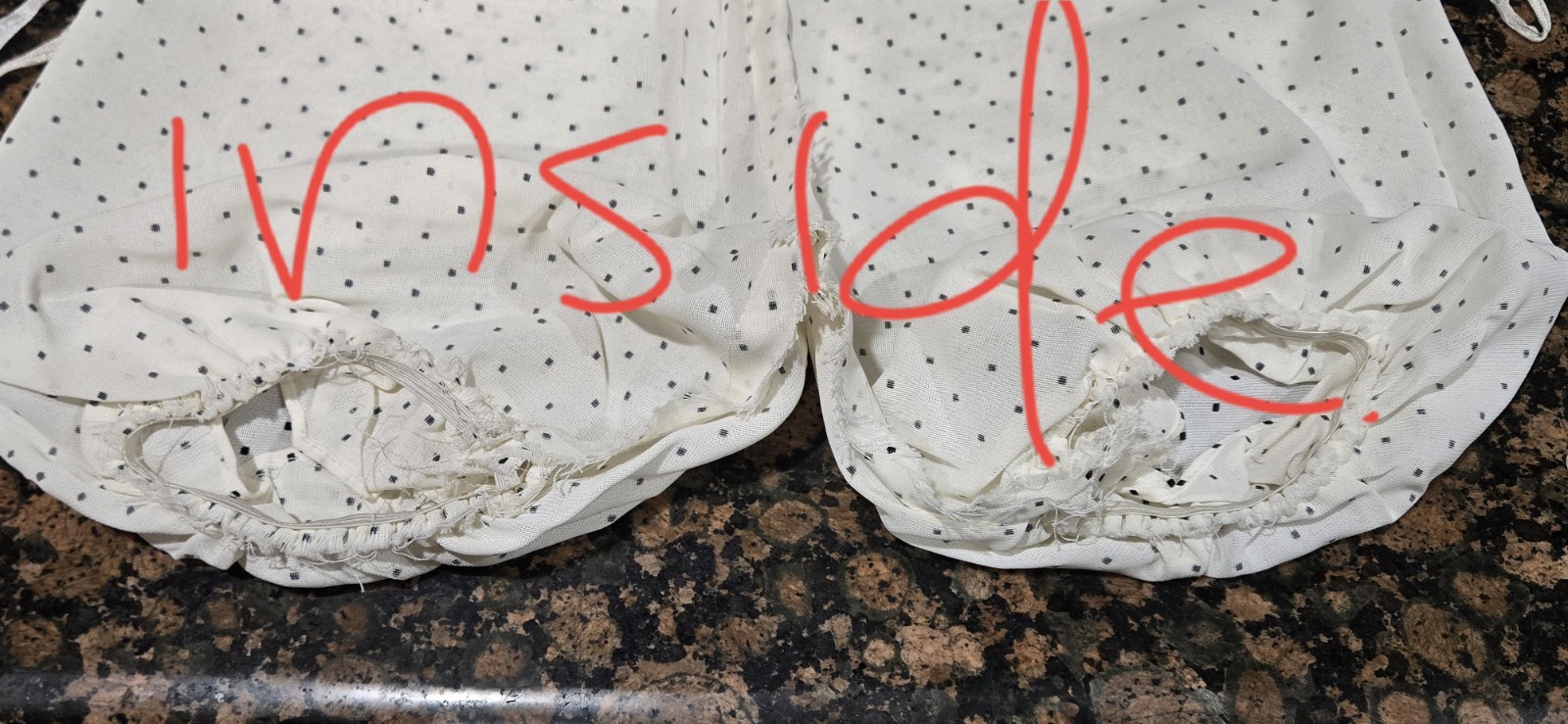 Vintage White Pettipants/Pantaloons W/Black Polka Dots Size 5 (see description)