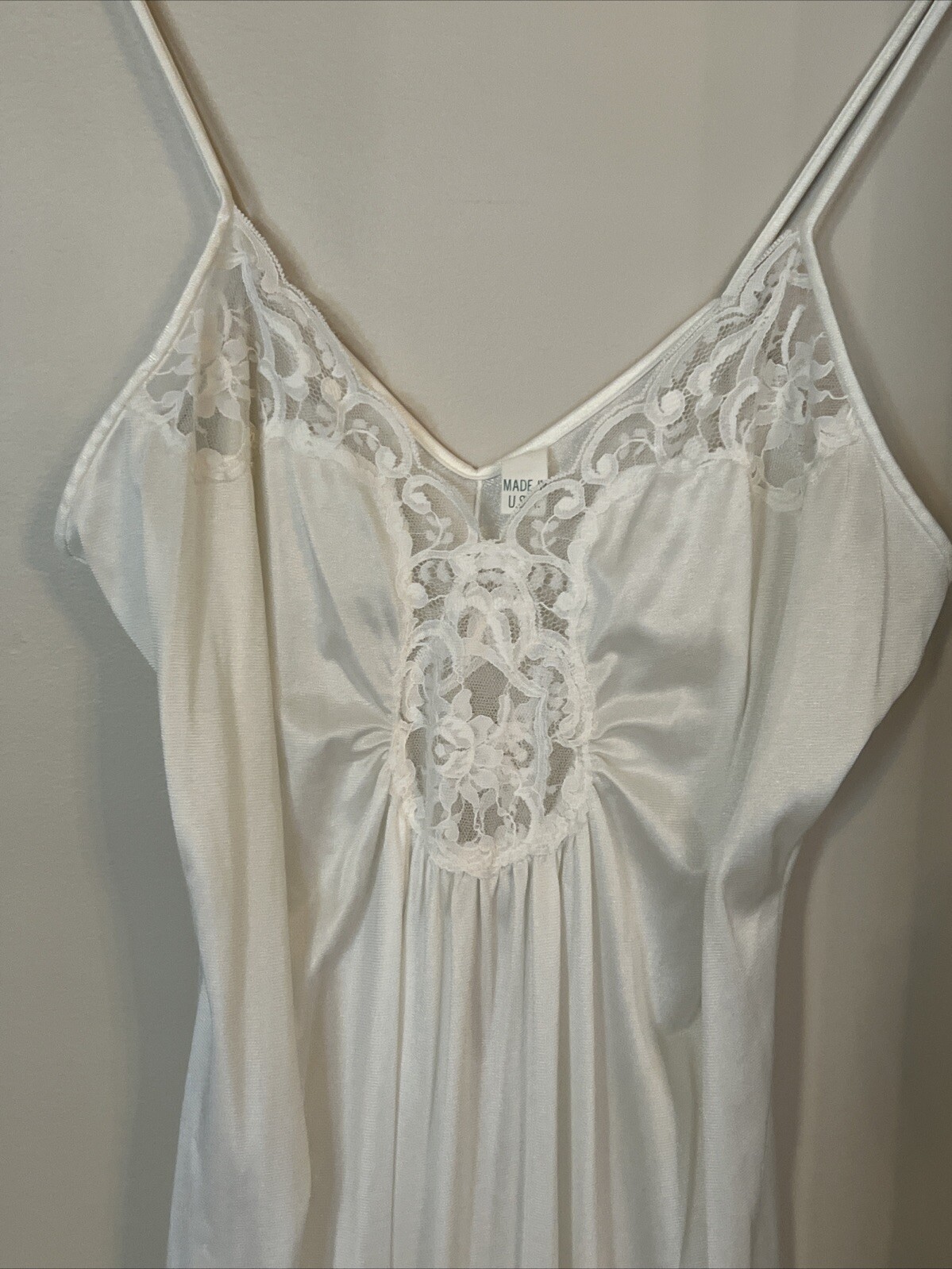 Vtg Sears Slip Long Full Maxi Length Ivory Size medium 12/14