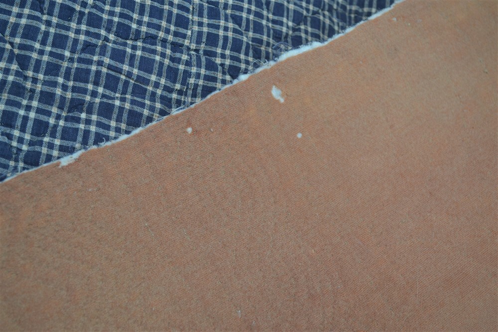 18th 19th petticoat quilted winter blue plaid cotton Civil War Era antique