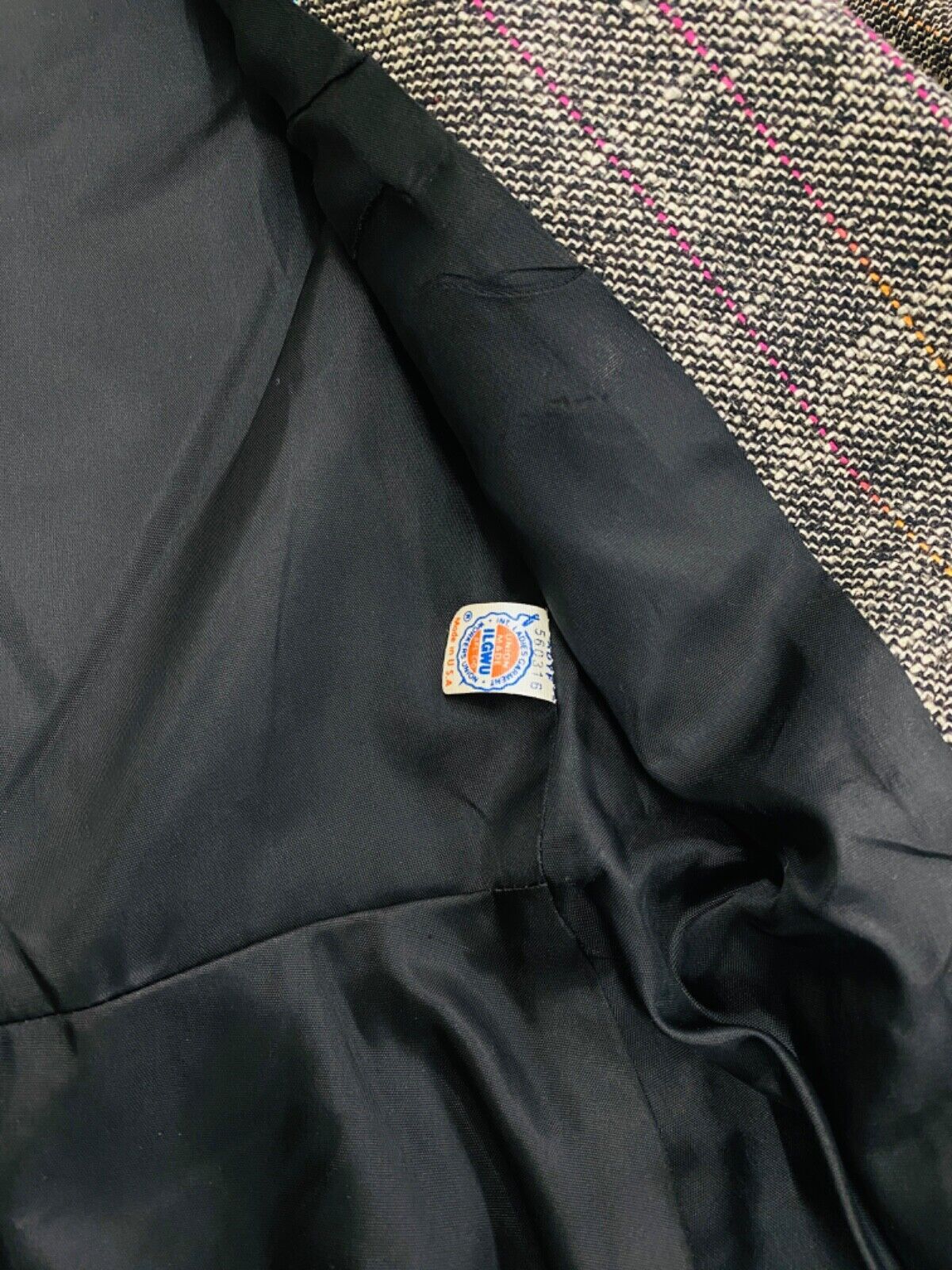 Vintage 1980s gray jacket, Victorian style wool rainbow blazer tailored S