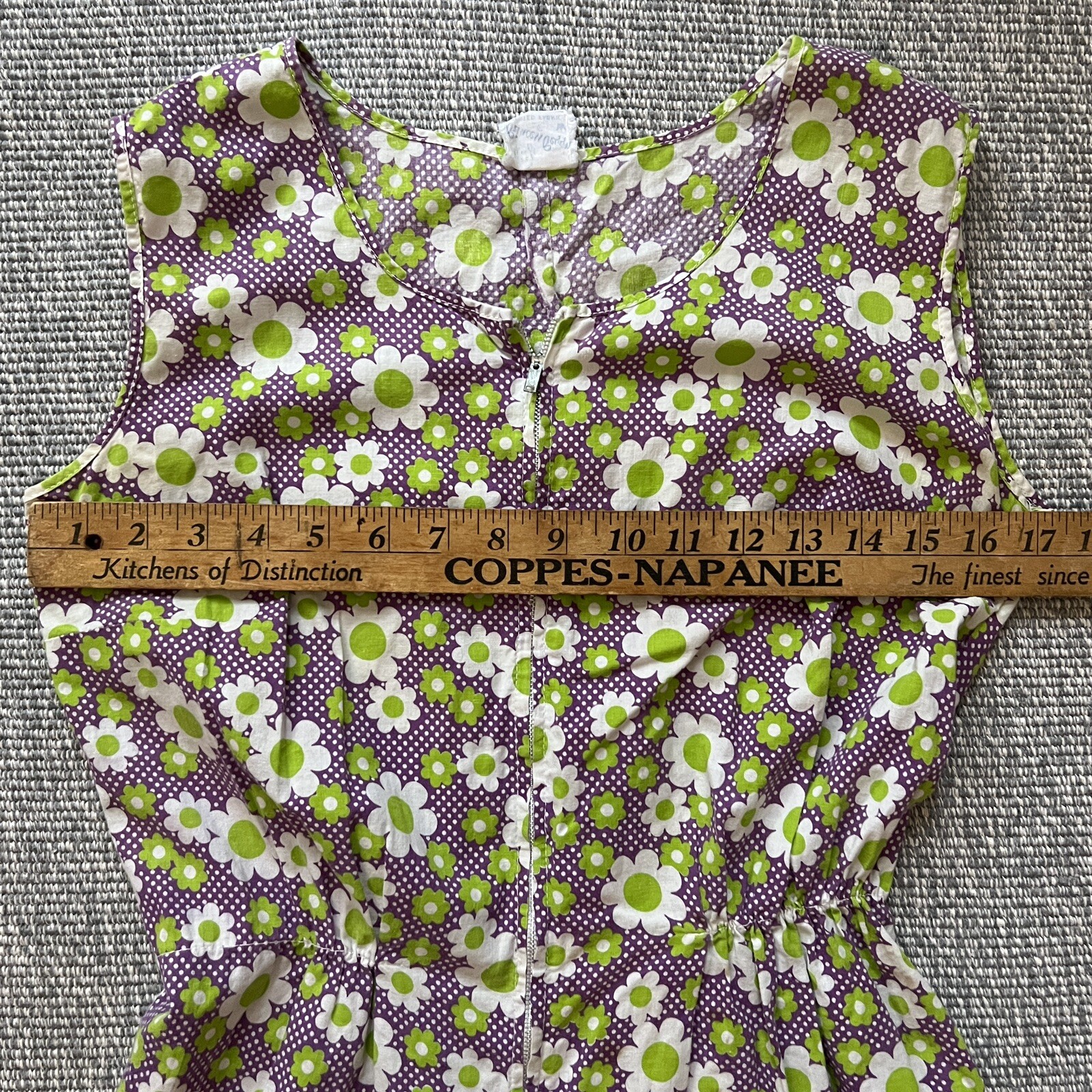 Vtg 1940s Princess Peggy Romper W/ Front Zip Sleeveless Rockabilly Floral XS 0/2