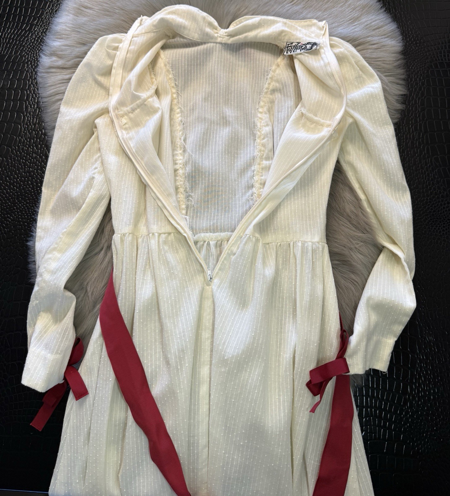 Authentic Foxy Lady San Francisco Vintage Prairie Dress Size Small Rare 60s 70s