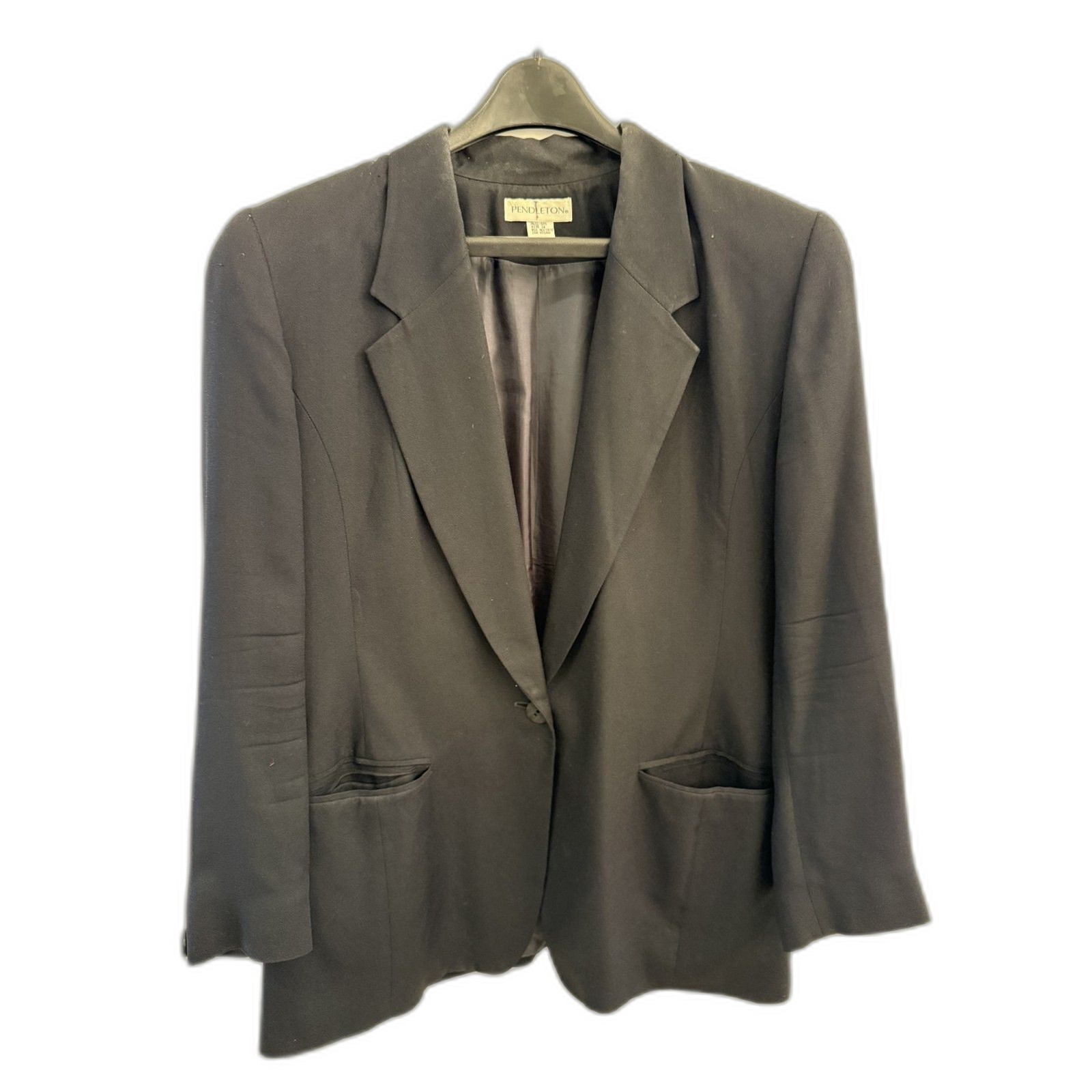 Pendleton Black Blazer Jacket Size 16