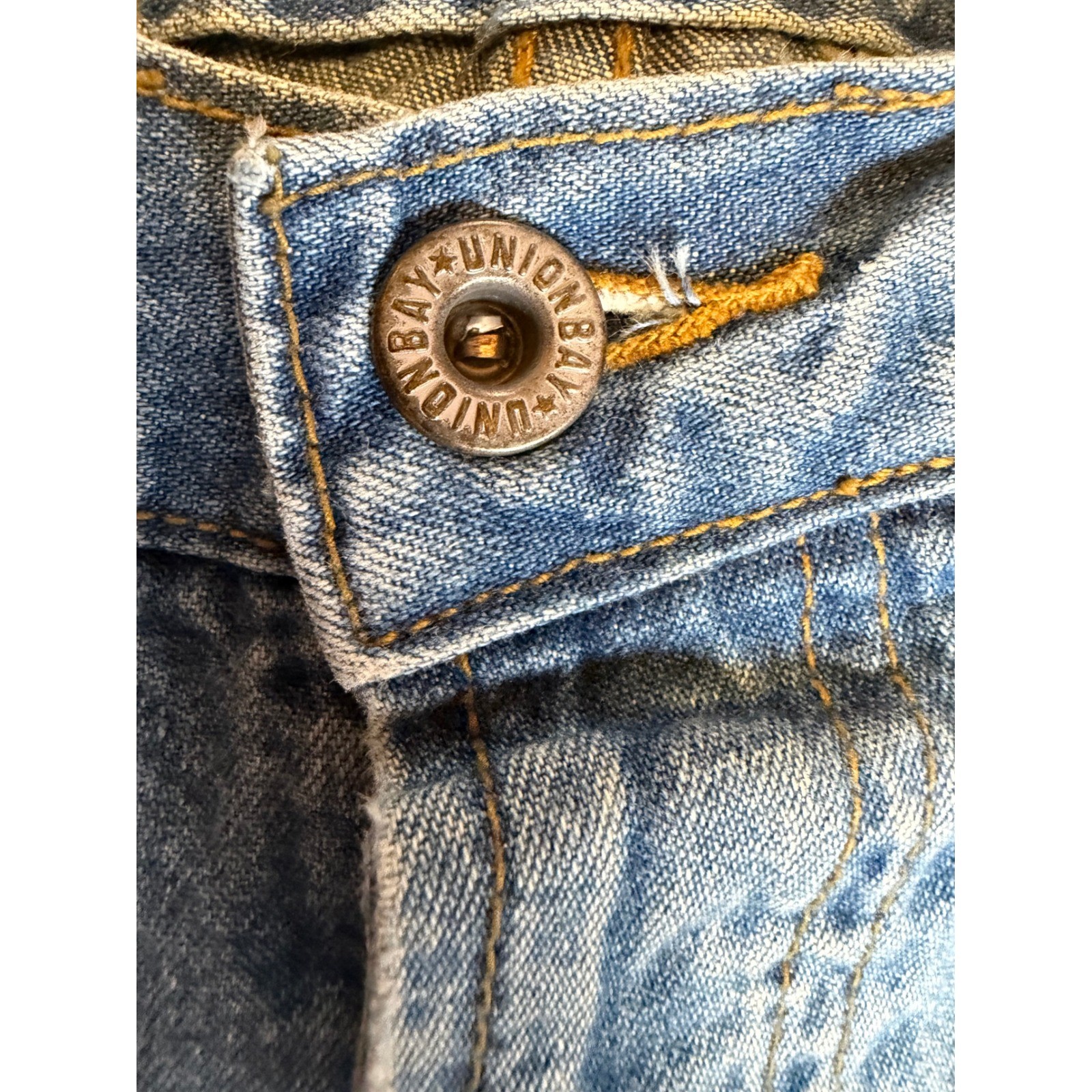 Unionbay Vintage 90s Cinch Back High Rise Wide Leg Denim Jeans Blue 26W