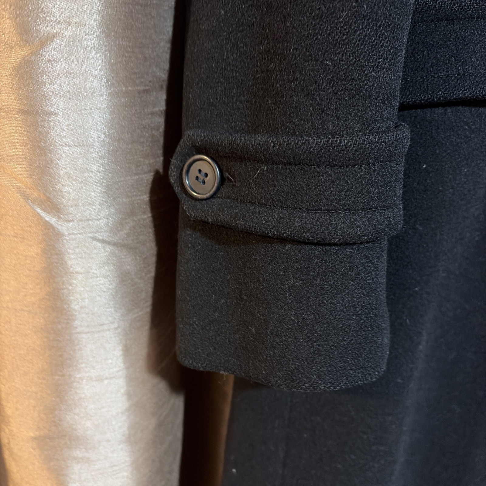 VTG Evan Picone Long 100% Wool Double Breasted Coat Women&rsquo;s Medium Black (8?)