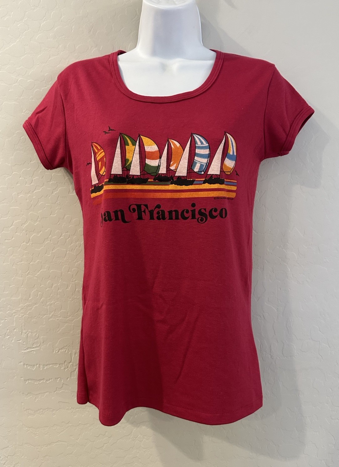 VTG 1979 San Francisco Baby Doll Graphic Tee Single Stitch M/L Grunge
