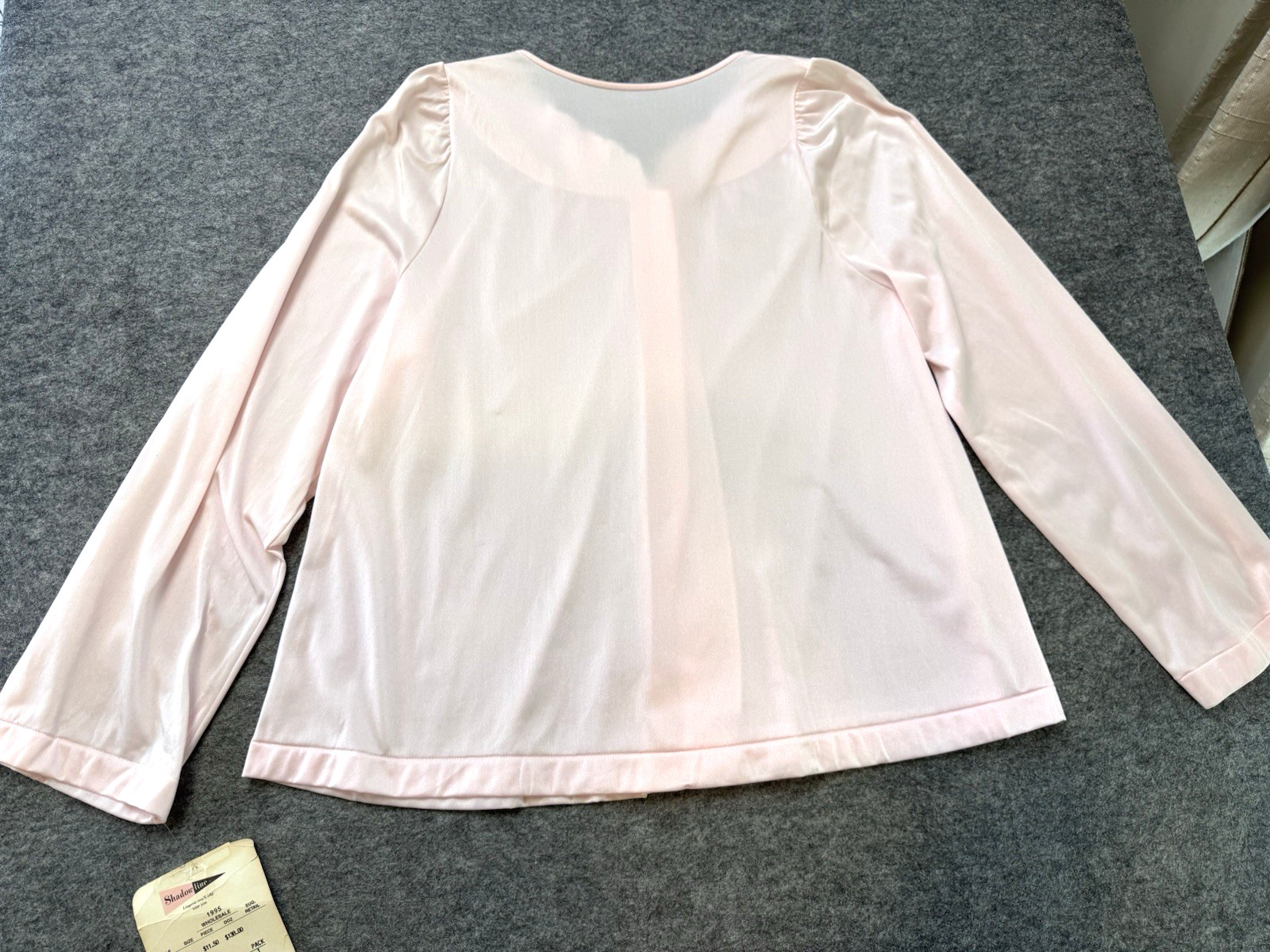 Vtg SHADOWLINE Bed Jacket Robe, Pink w/ Embroidery Sz S/M, NOS w/Tag Cottagecore
