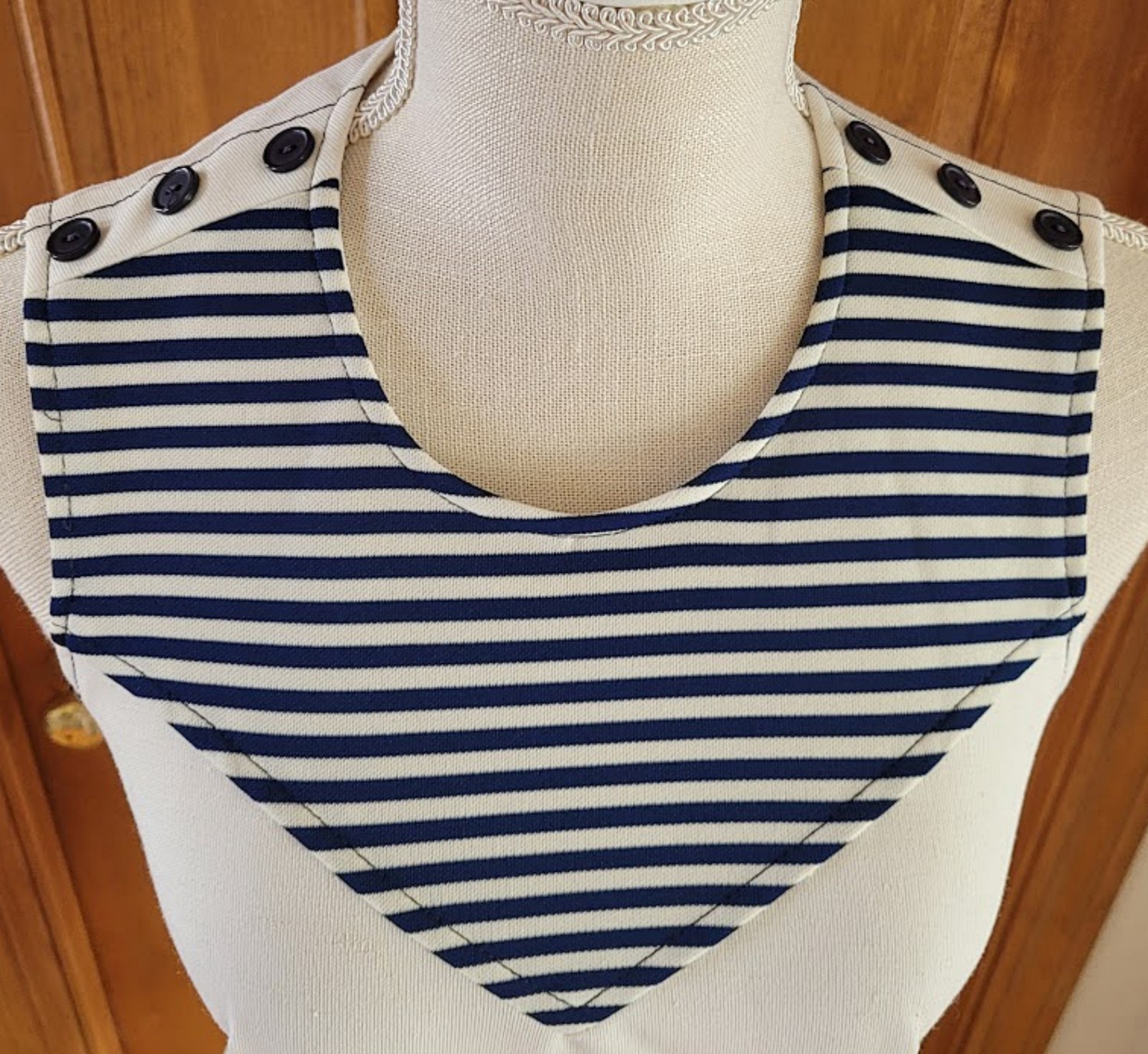 Vintage 60&rsquo;s JERELL of TEXAS Nautical Dress White Navy Stripe Mod Fit Flare