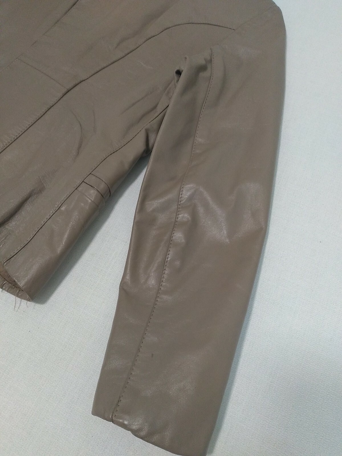 Vintage 1970&rsquo;s General Leather-NY Women&rsquo;s Beige Leather Size Small Jacket