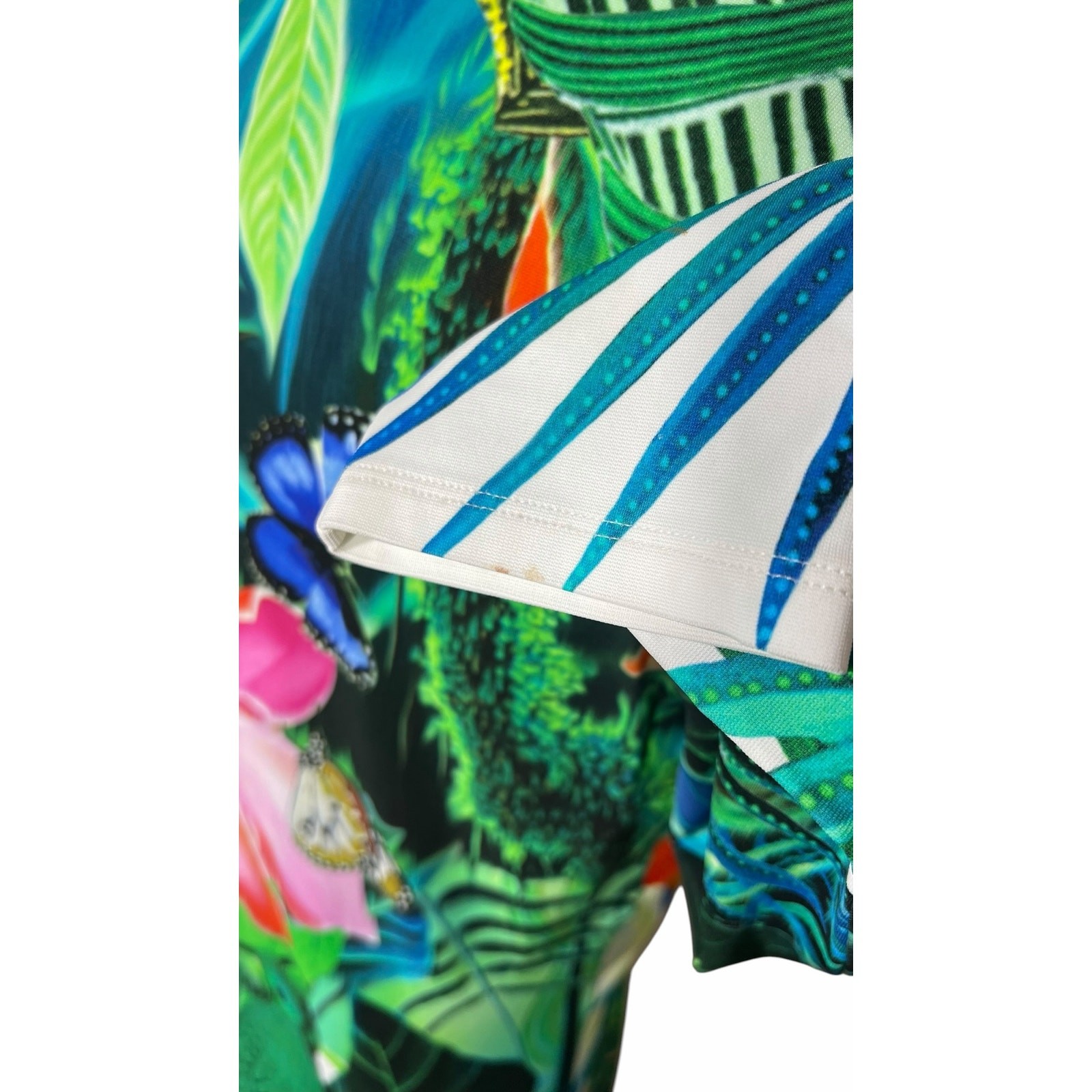 Roberto Cavalli Tropical Jungle Print Bodycon Dress 2010s