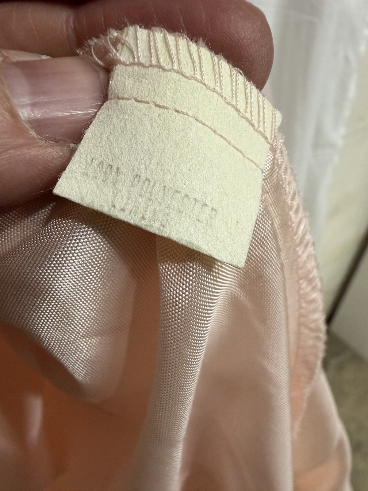 Vintage Blush Pink Polyester Chiffon Maxi Dress | Size 12 | Formal | Made in USA