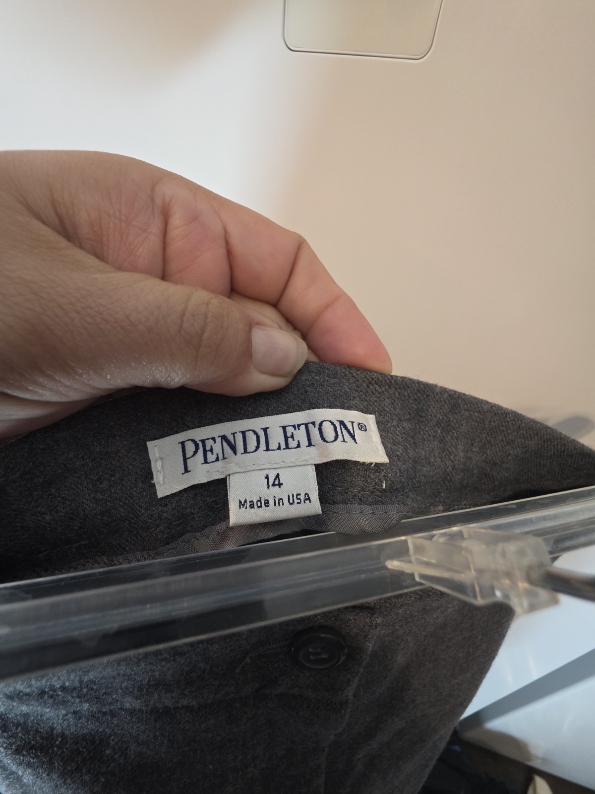 Vintage Pendleton Wool Trousers Grey Flat Front Dress Slacks Pants Made in…