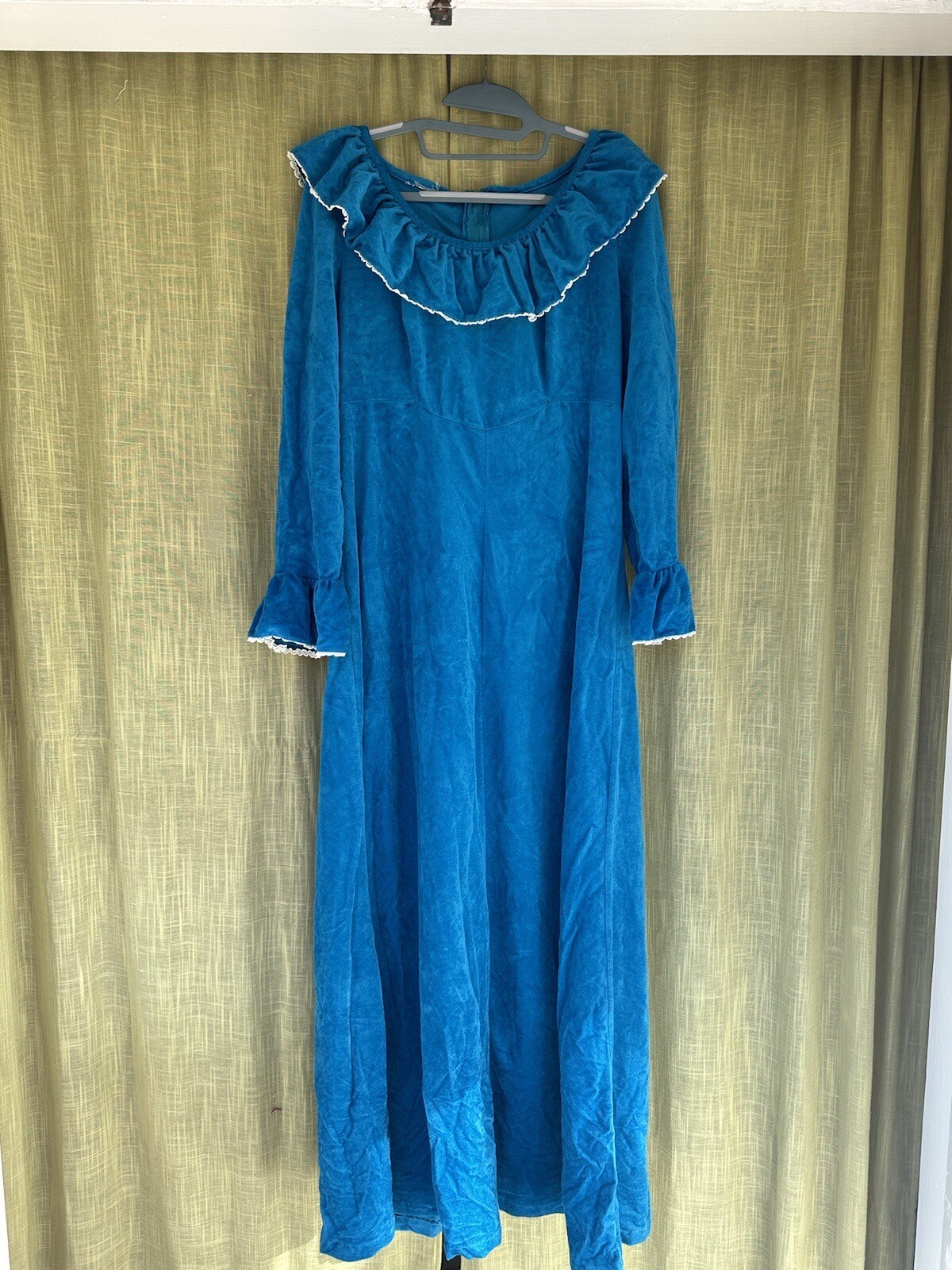Vintage Teal Blue Colonial Prairie Dress