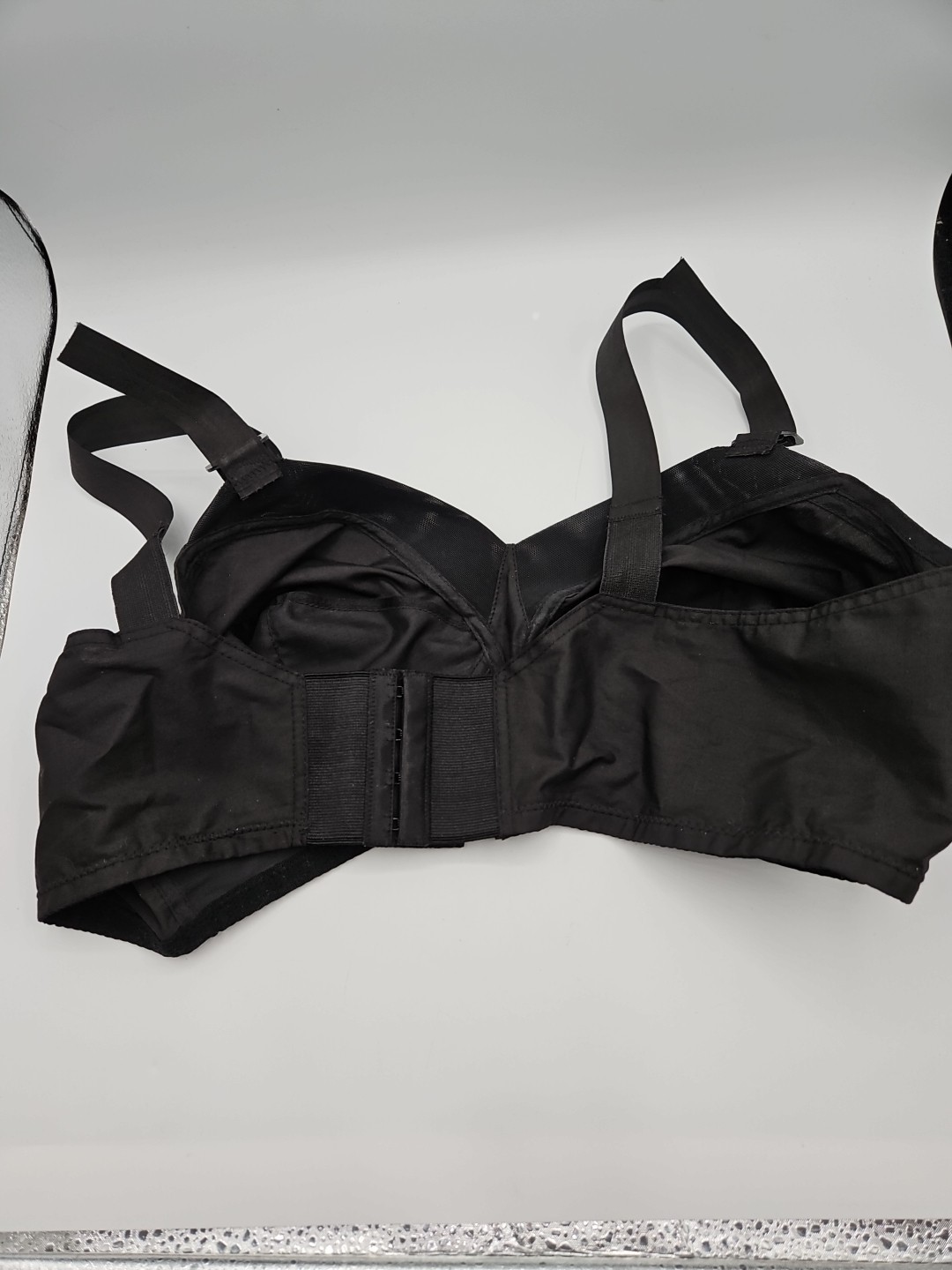 Montgomery Ward Full Figure Bra 40C Soft Shoulders Adjustable Cushioned Black