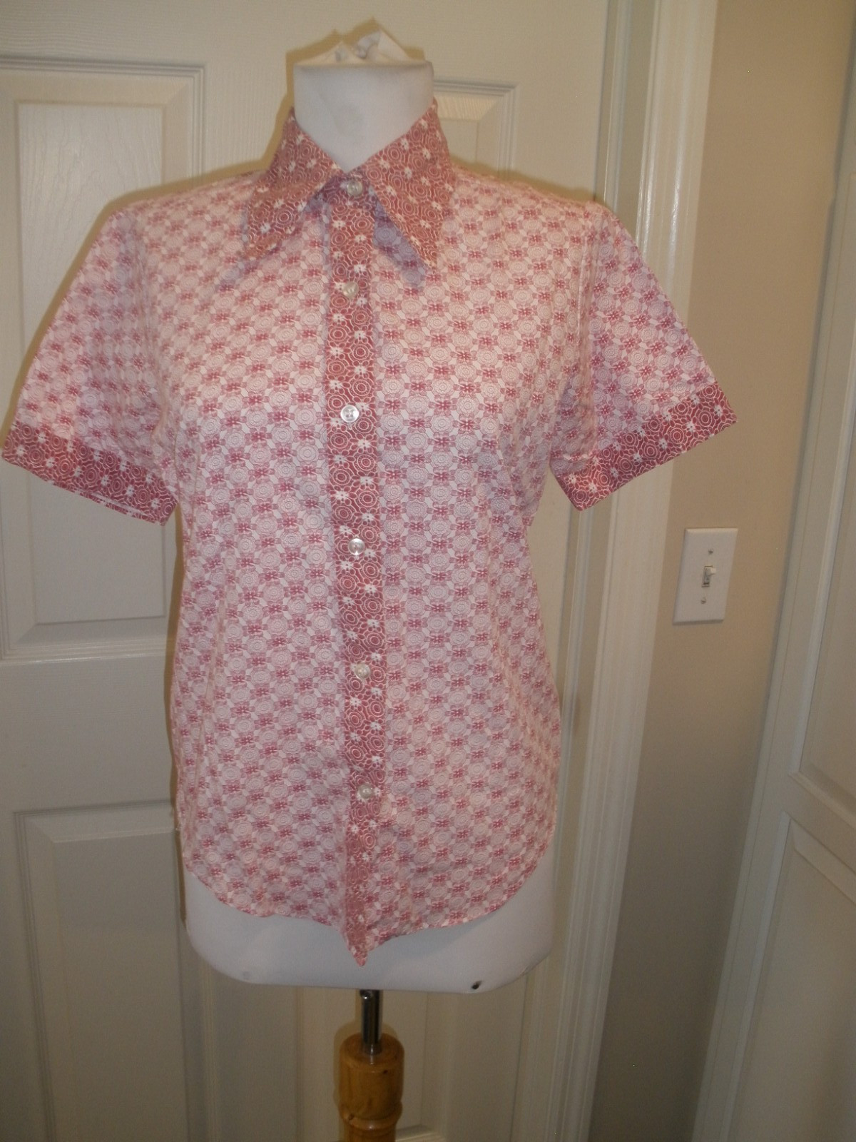 Vintage Women&rsquo;s Top Purple Floral Joyce Lane 32 (SU45A)