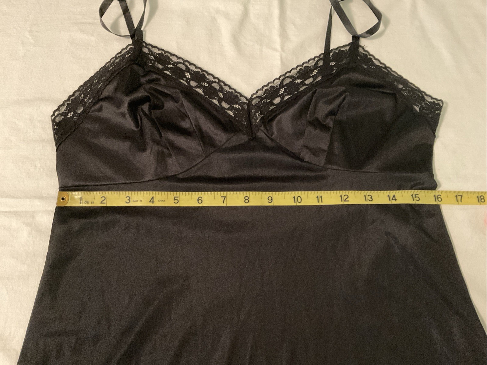 Vintage Vanity Fair Black Nylon Full Slip Size 38 10-103