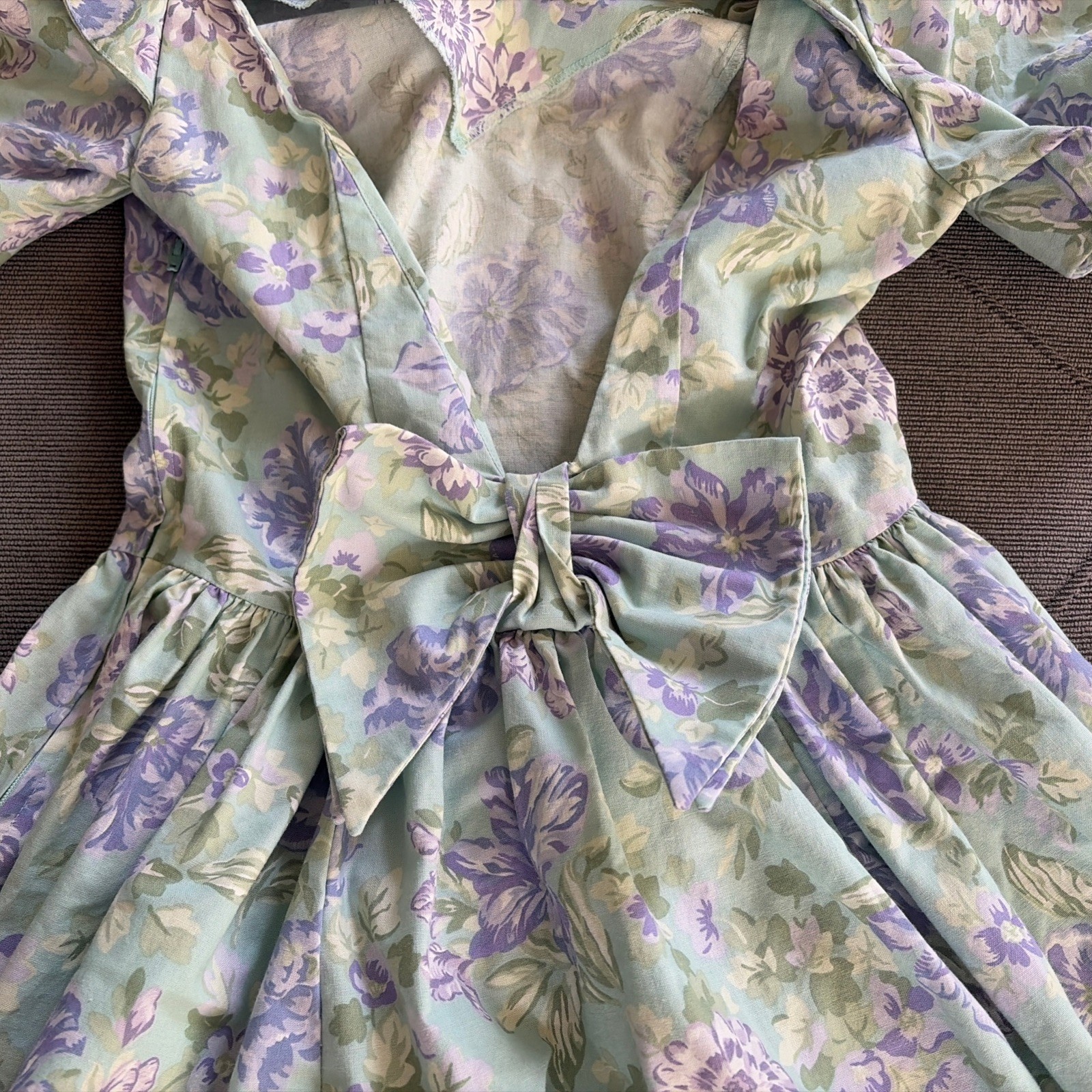 Laura Ashley Vintage US Sz 10 Dress Cottagecore Floral Prairie Style
