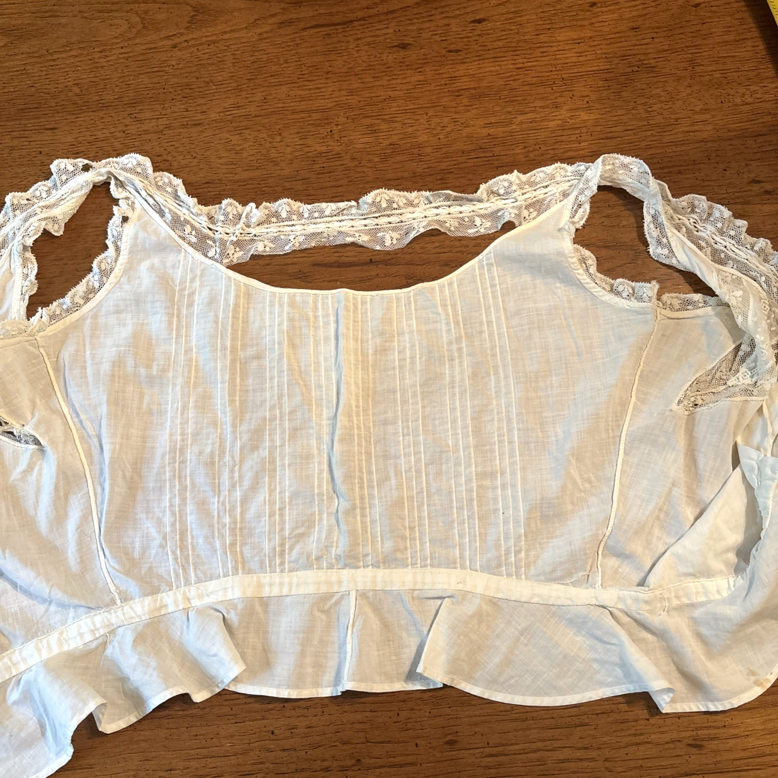 ANTIQUE VICTORIAN EDWARIAN CAMISOLE CORSET COVER LACE COTTON S Grannycore Read