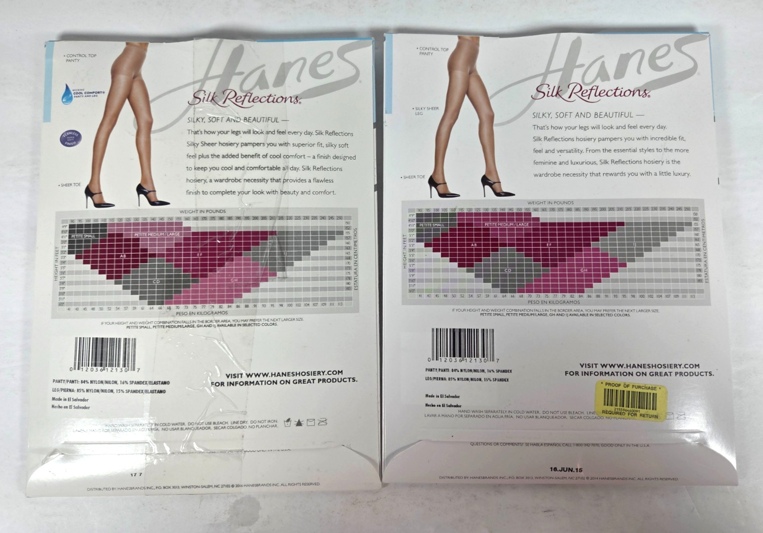 2 Hanes Silk Reflections Silky Sheer Pantyhose Sz CD Jet Black CT Sheer Toe #717