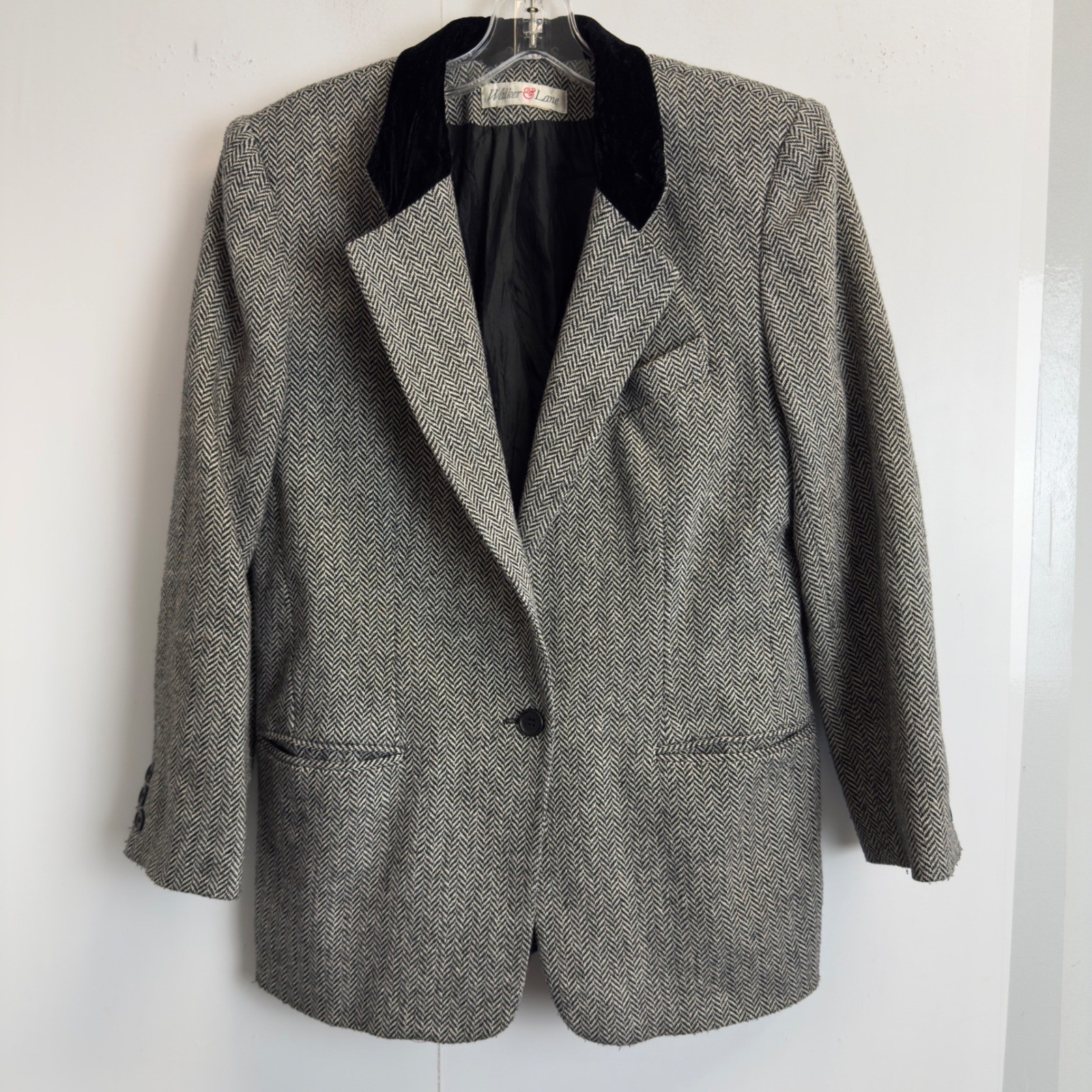 Walker & Lane Vintage Herringbone Skirt Suit Set Wool Blend Women&rsquo;s size XS/S