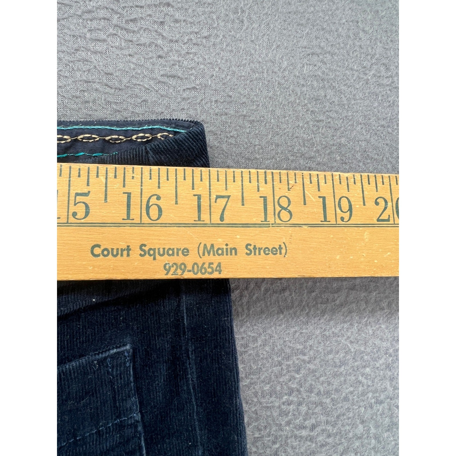VTG American Eagle Pants Navy Blue Corduroy Wide Leg Button Fly Low Rise