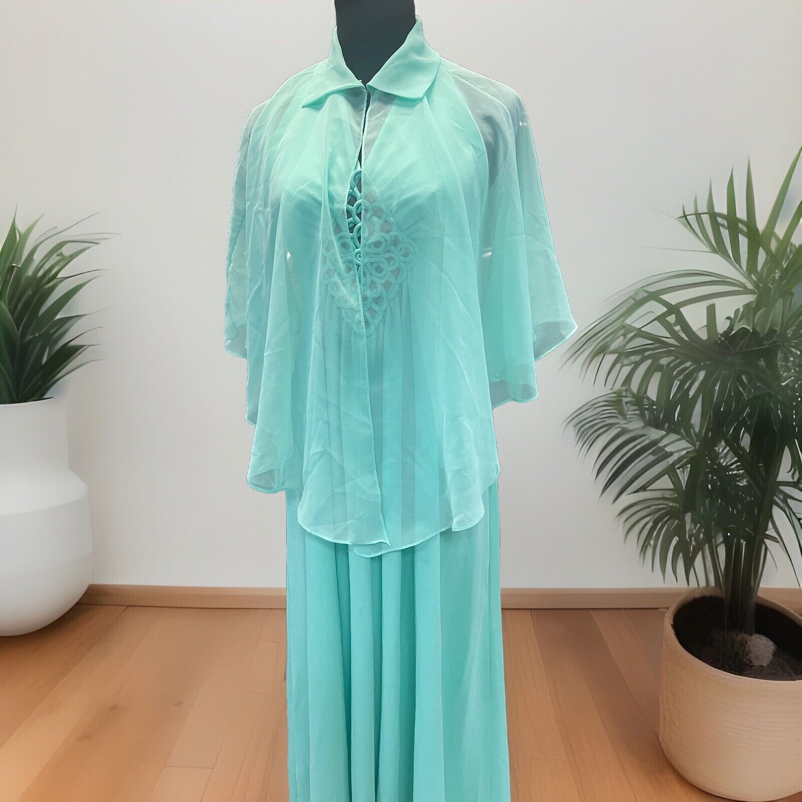 1970’s Mint Green Amy Deb Maxi Formal