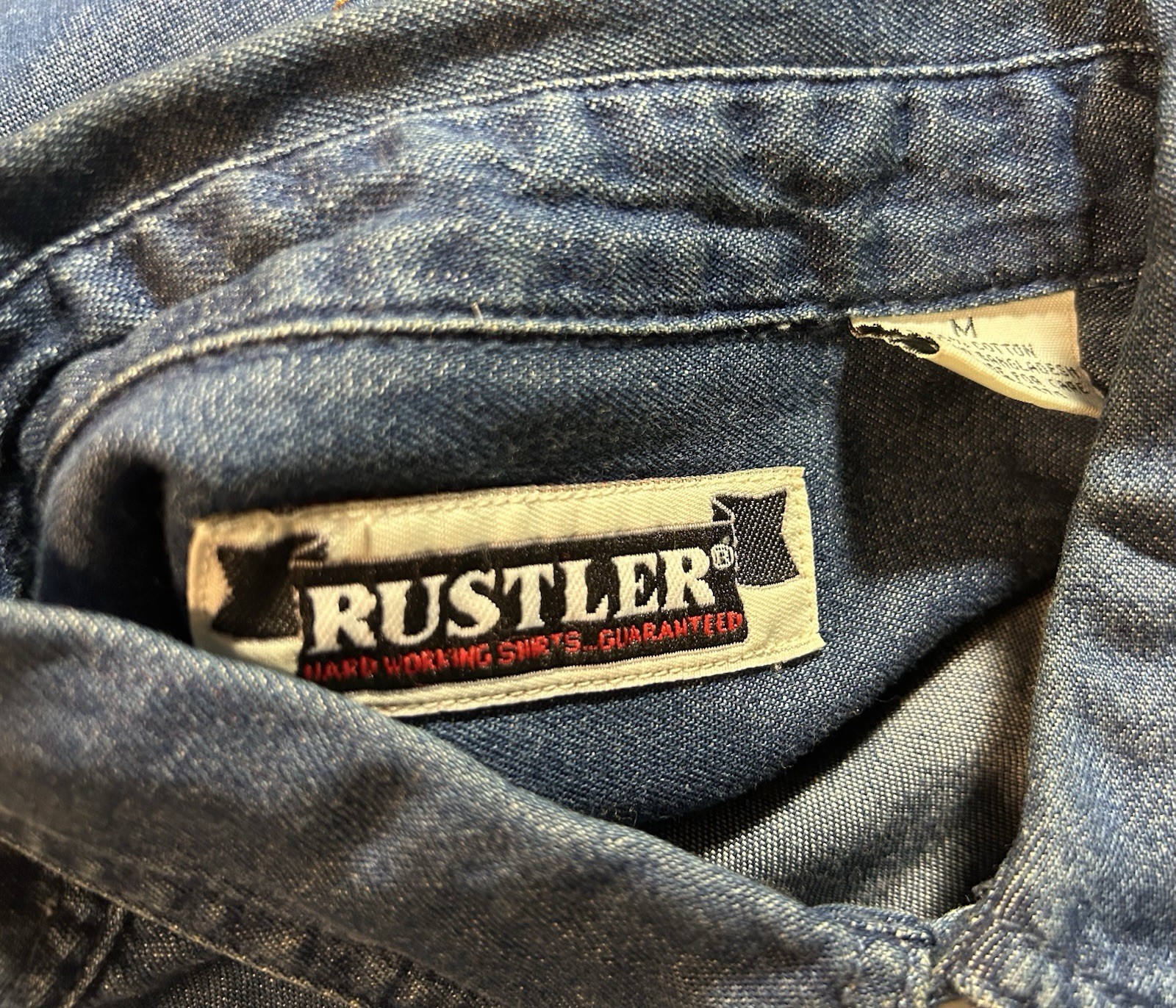 Rustler Handpainted Floral Denim Jean Shirt Fall Harvest Women’s Medium