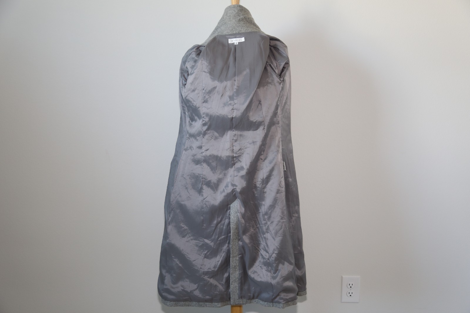 Barely Worn vintage wool cashmere blend long belted trench coat Japan made gray