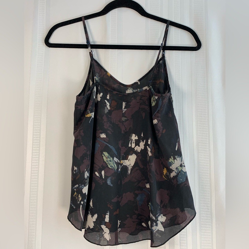 Wilfred Aritzia 100% Silk Abstract Floral Camisole Top Size XS