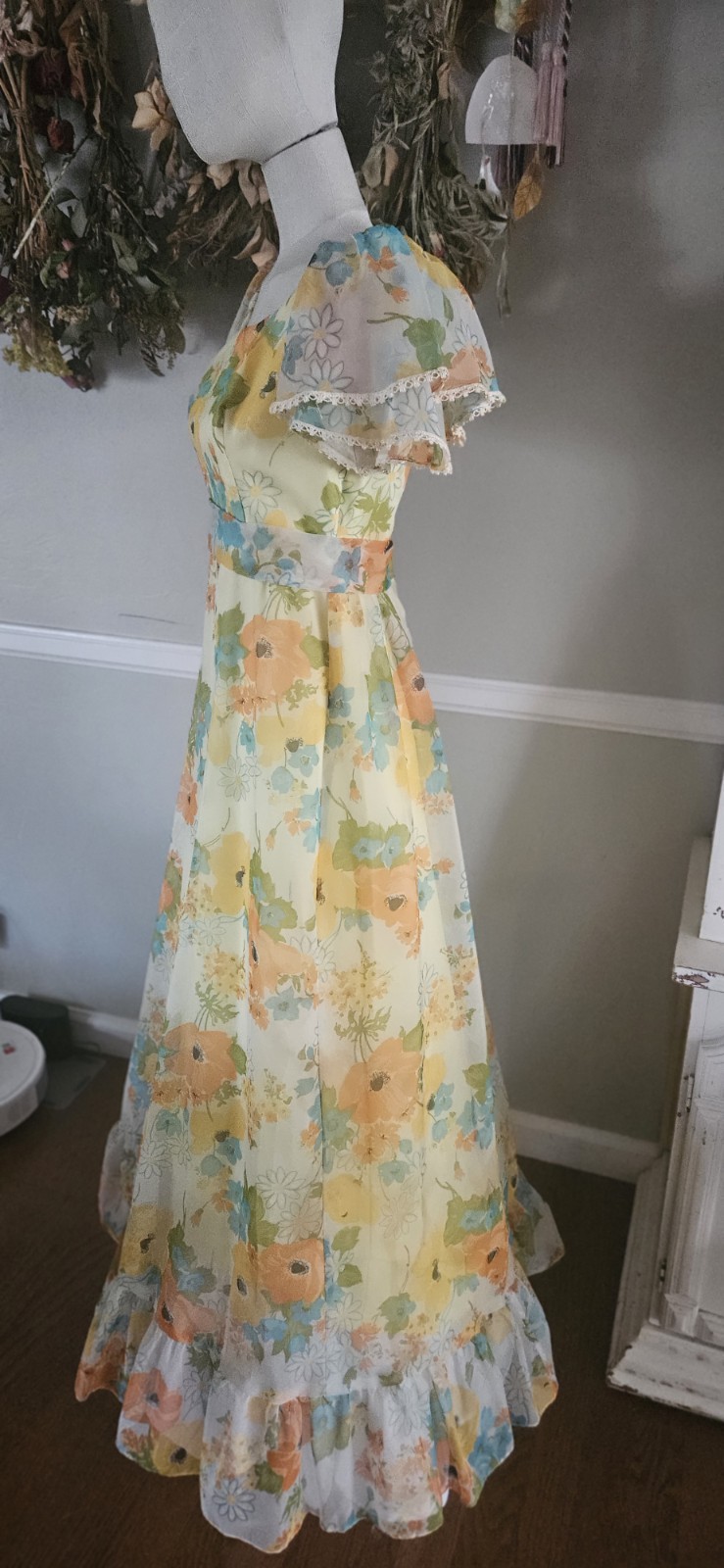 Vintage 1970s Floral Maxi