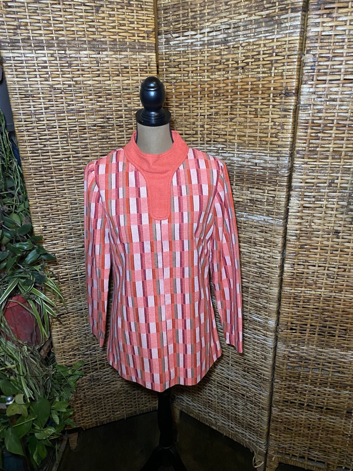 Vintage 60S Retro Homemade Shirt Or Micro Mini Poly Blend More In Details ￼