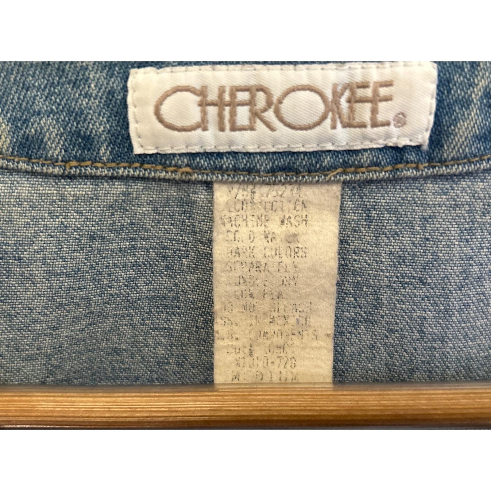 90s Cherokee Denim Vest Flapper Novelty Print Art Deco Kitschy Retro Waistcoat