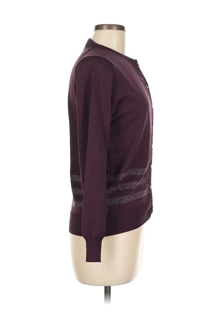 Vintage Givenchy Sport Women Button Down Classic Plum Qiana Cardigan Old Money