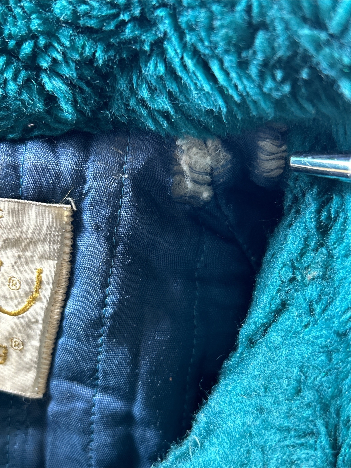 ​Vintage 1970s Teddy Bear by White Stag Green Faux Fur Coat Women&rsquo;s S