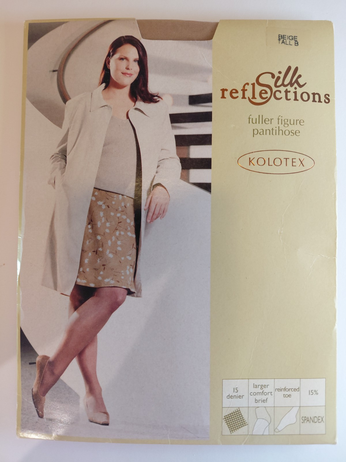 Vintage Kolotex Pantyhose Stockings Bundle Flirts Silk Reflections Large Beige
