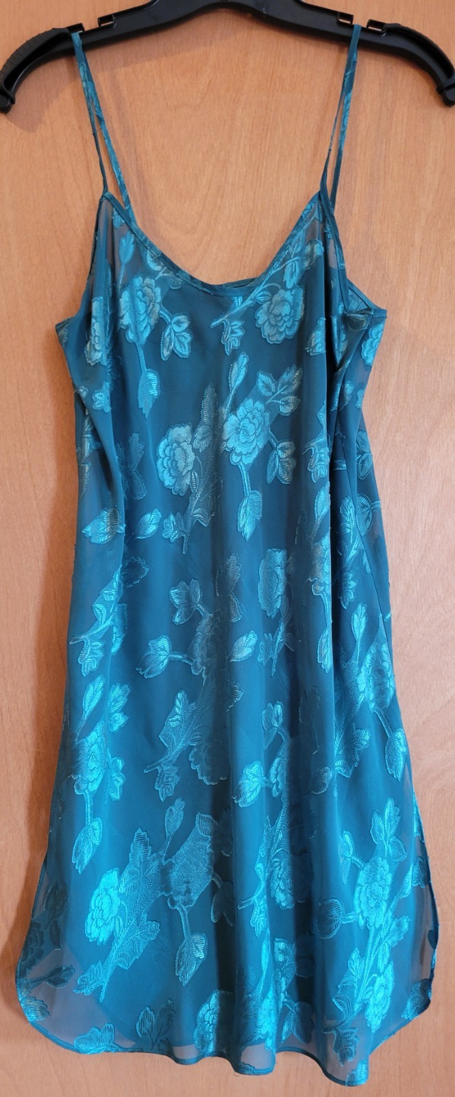 Vintage Christmas Green Short & Sheer Strappy Sexy Nightie Size Small