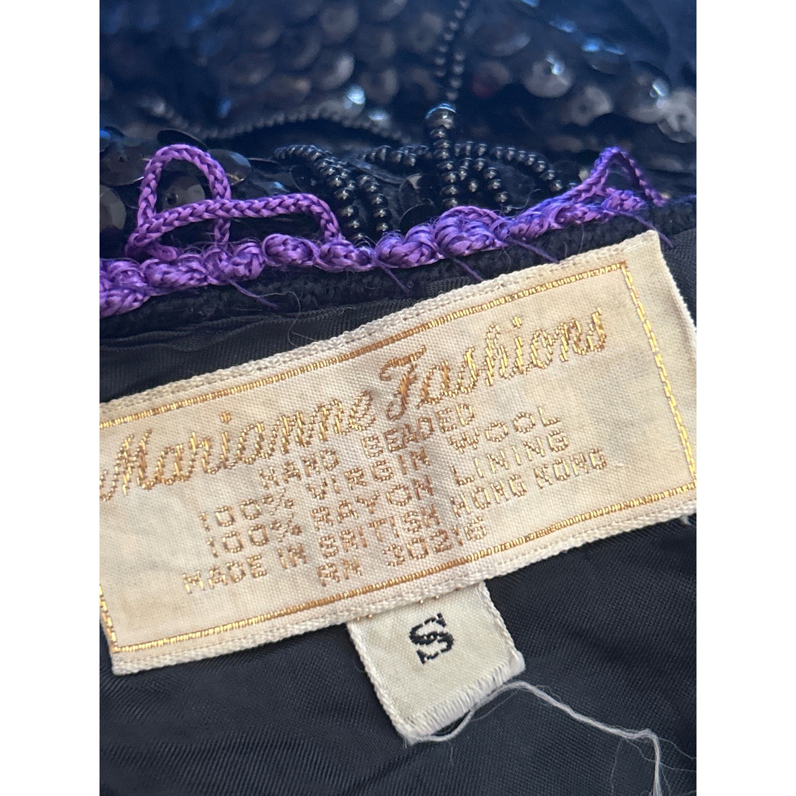 Vintage Marianne Fashions Beaded Sequin Top Flapper Art Deco Glam Burlesque