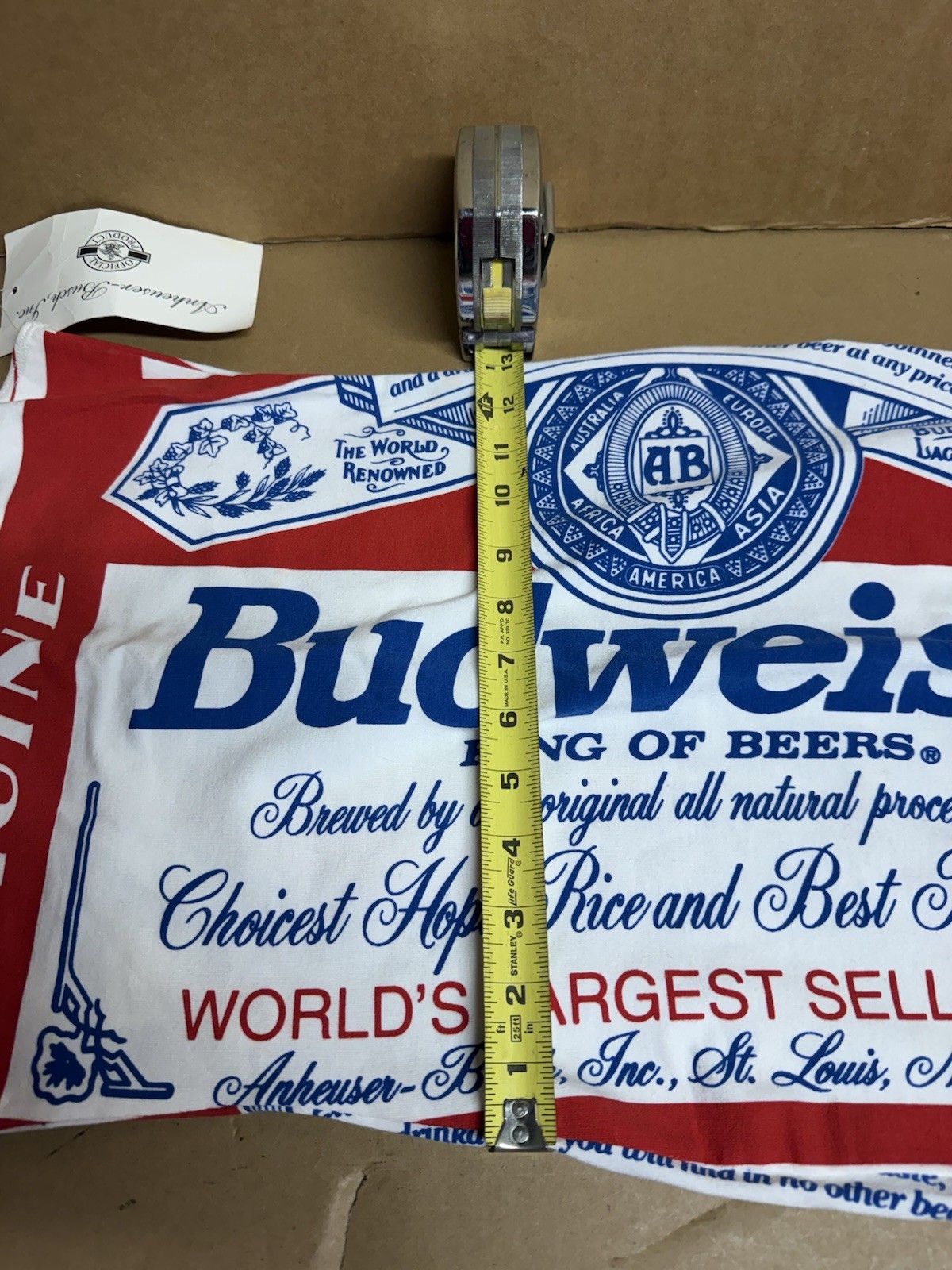 1980s Anheuser-Busch, Inc. Budweiser Logo Print Micro Dress Size 7 NEW W/ Tags!
