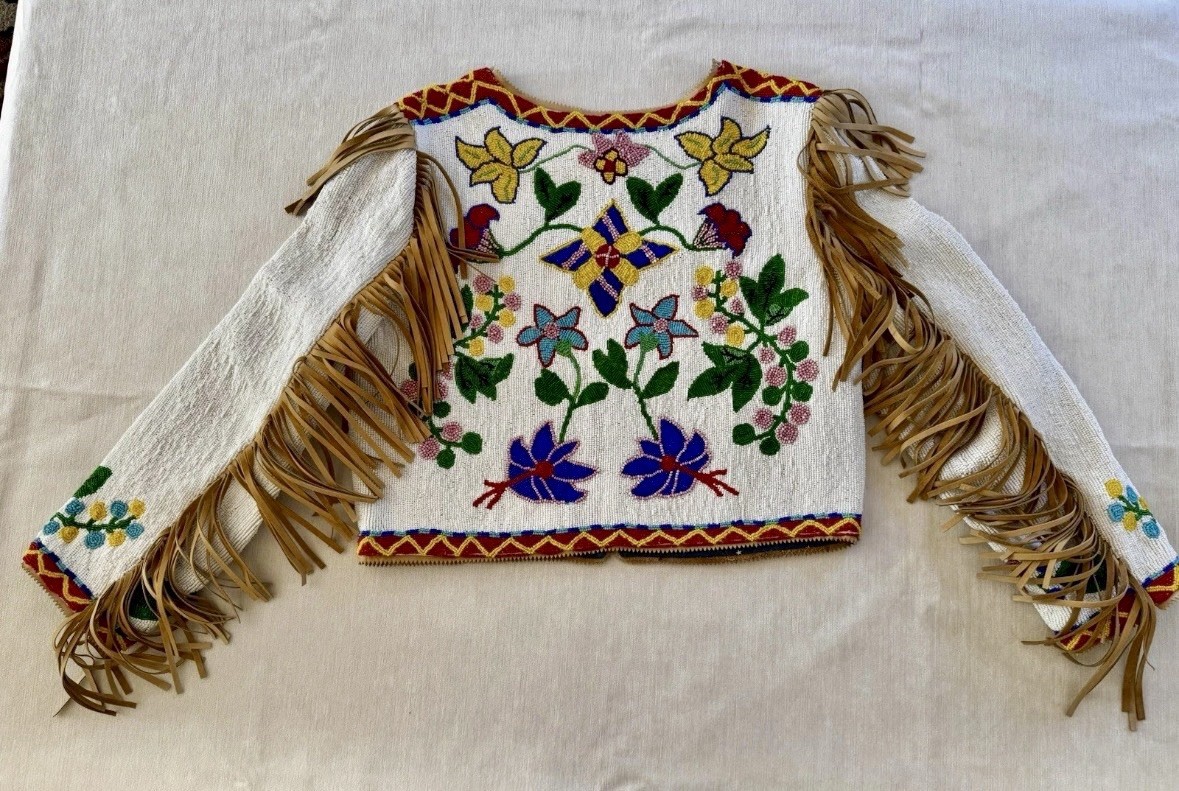 Hairston Roberson Museum-Quality Fully Beaded Native American–Style Jacket XS-S