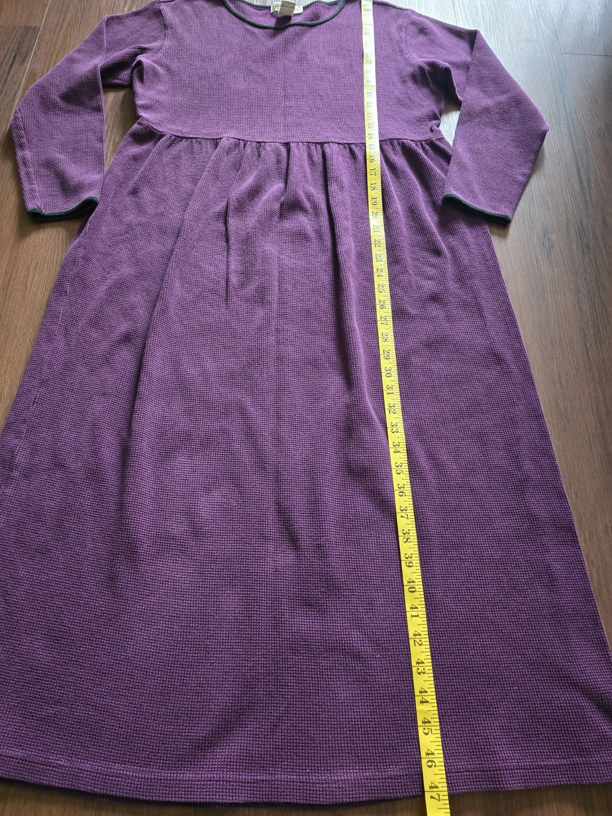Vintage 90s Y2k Eddie Bauer Cotton Dress Purple Womens Medium Teacher Style