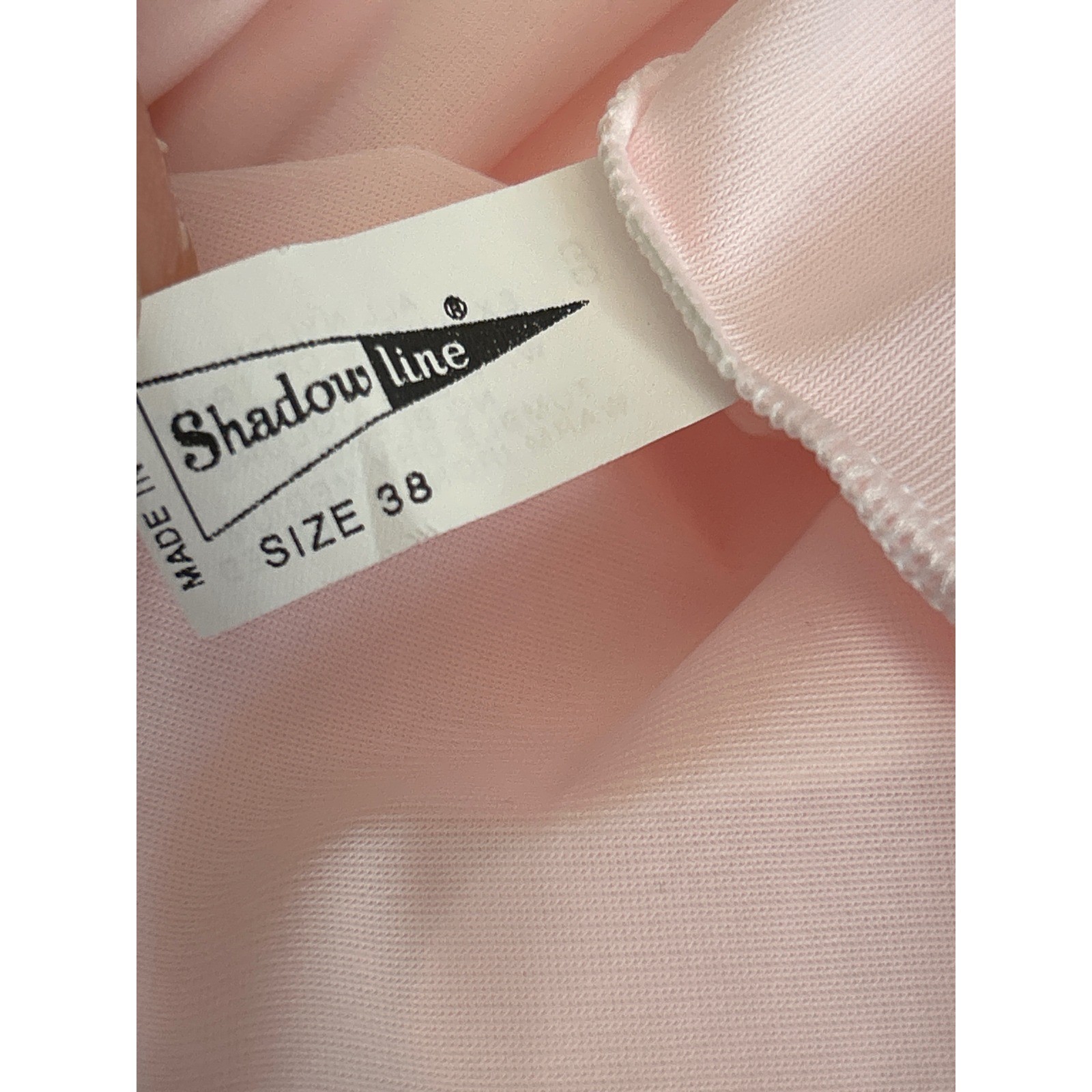 Vintage Shadowline Peignoir Set Pink Lace Coquette Romantic Sleepwear