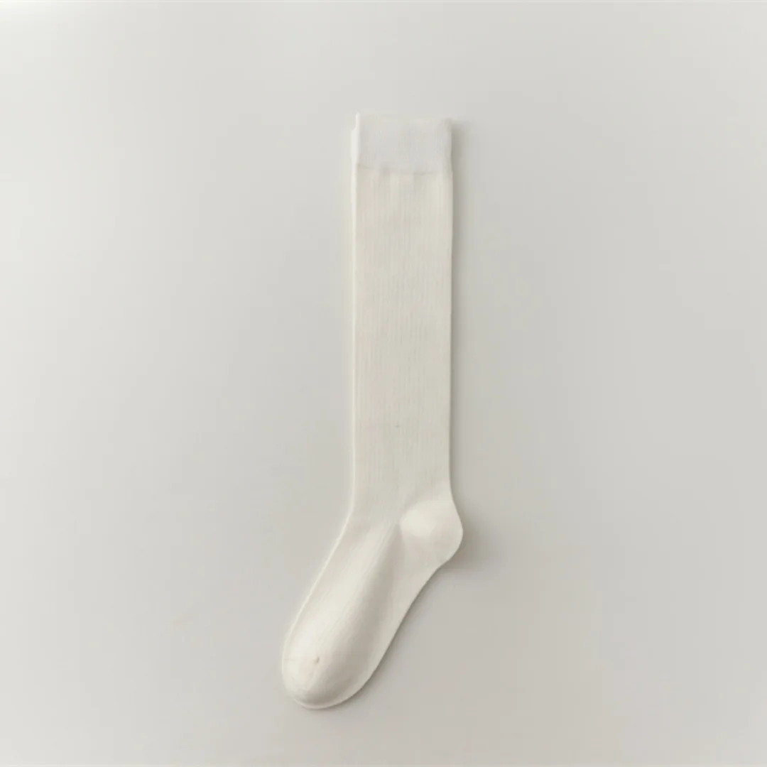 Women Knee Calf Mid Length Socks Lightweight and Warm Cold Proof Fine Wool Strip