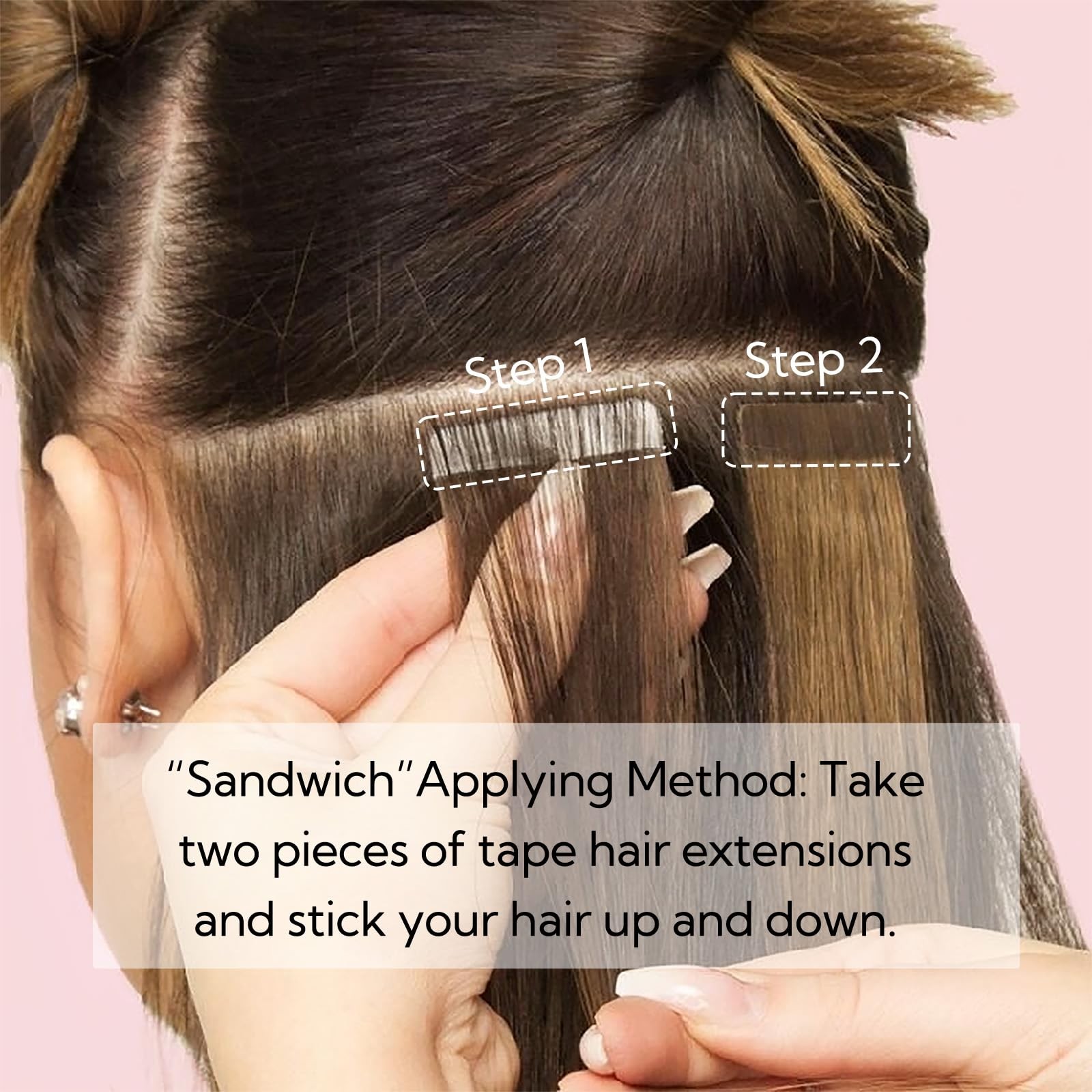 HOTBANANA 16&Prime; 20pc 50g Jet Black Real Remy Human Tape-in Hair Extensions
