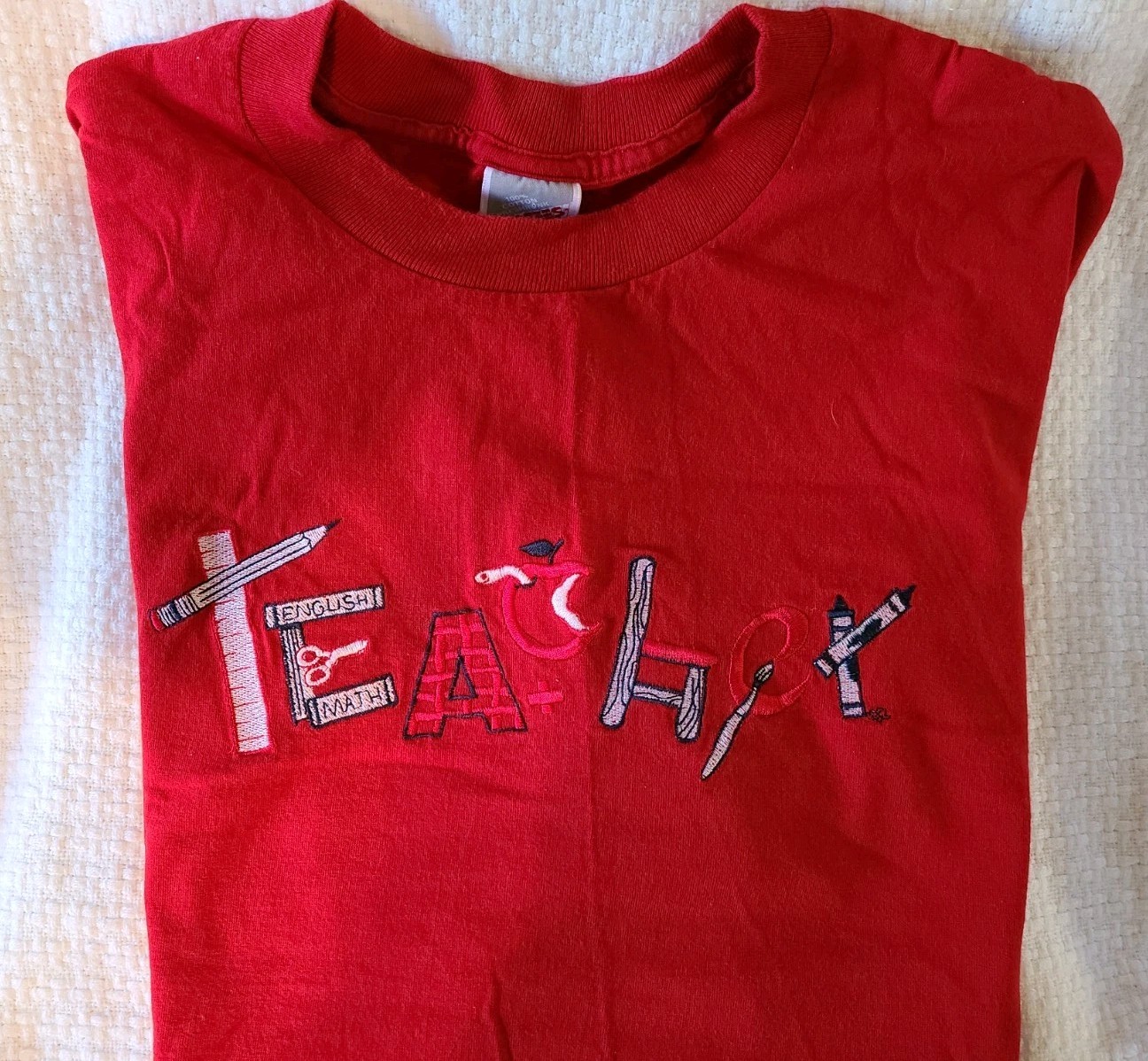 Teacher School Quirky Fun Back To School Tshirt Size XL Vtg Cotton