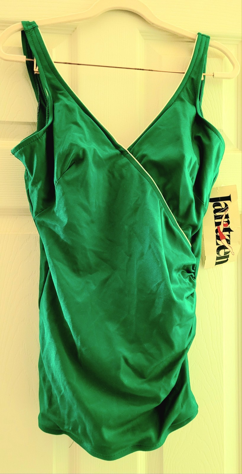 Vintage 1970 Emerald Green Jantzen One Piece Swimsuit