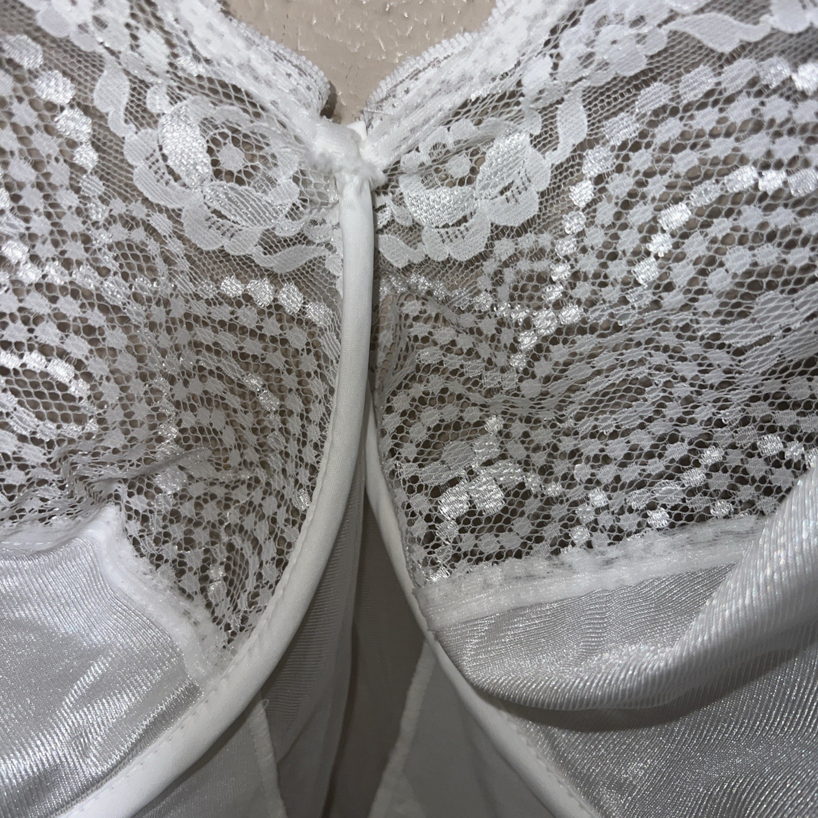 Vtg Glamorise Special Request Body Briefer 46DD 46E White Shaper Bodysuit USA