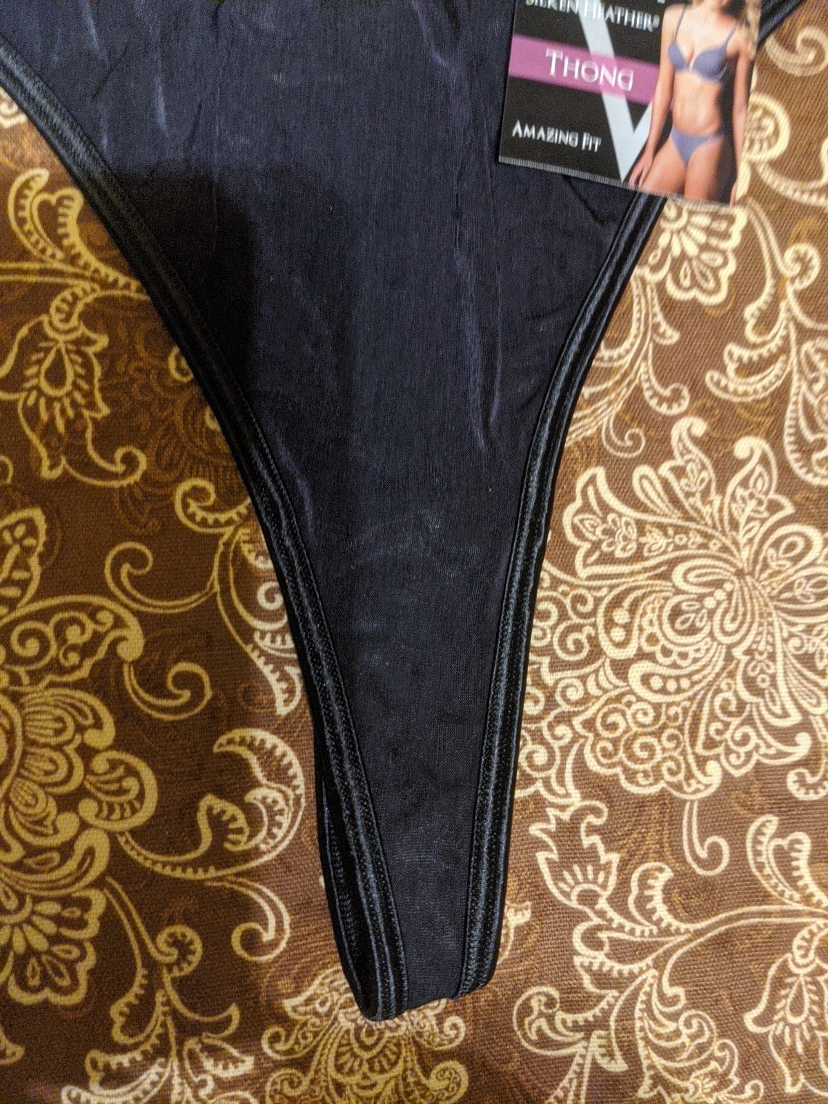 Vintage Vassarette Satin Second Skin Thong Panties Size 9/2XL
