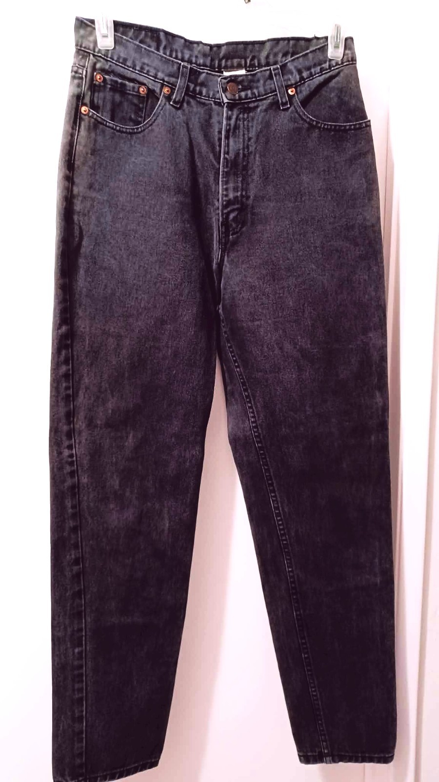 VINTAGE 1980s JORDACHE WOMEN&rsquo;S SZ 15/16 BLACK COTTON DENIM MOM JEANS EXCELLENT!