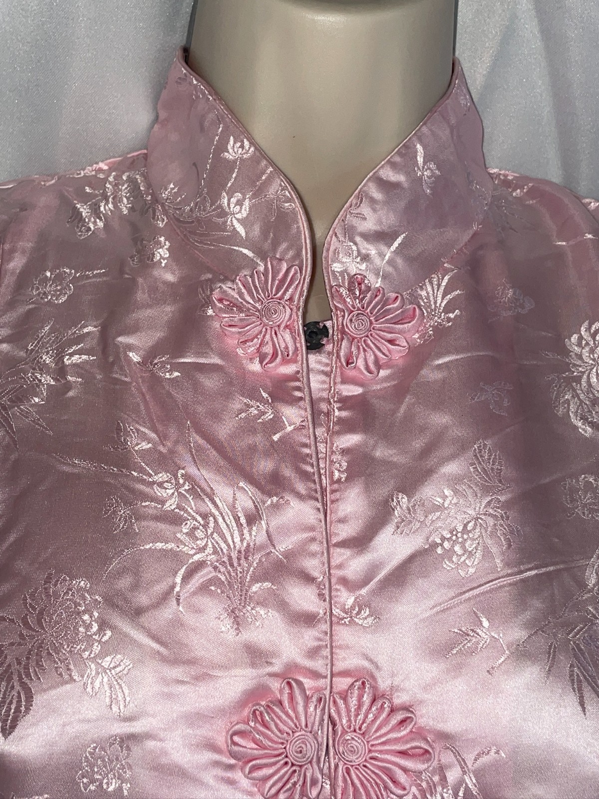 VINTAGE CHINESE SILK BROCADE LONG ROBE by Double Peach China